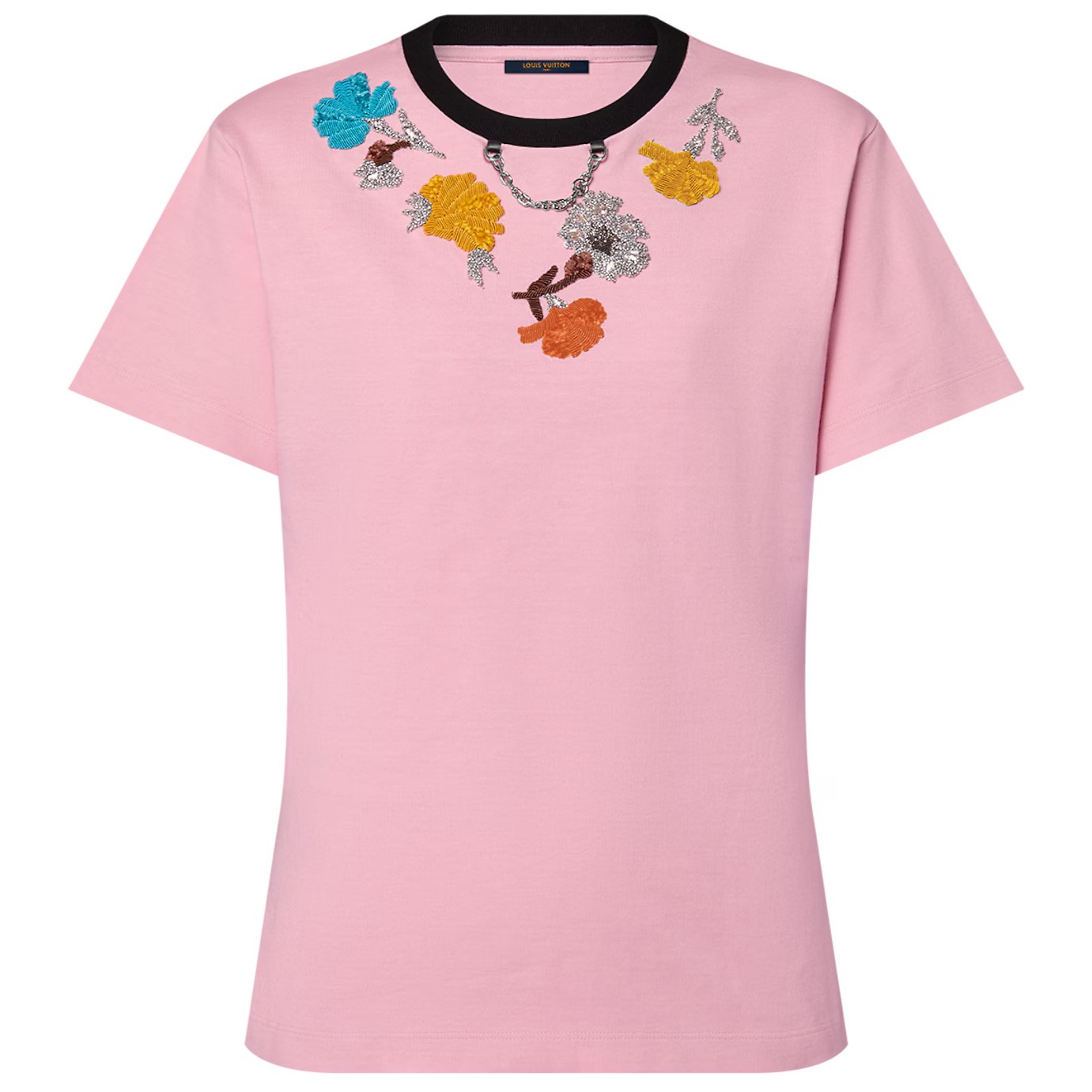 ÁO THUN ĐÍNH HOA LIMITED LV NỮ LOUIS VUITTON EMBROIDERED CARNATION T-SHIRT 1