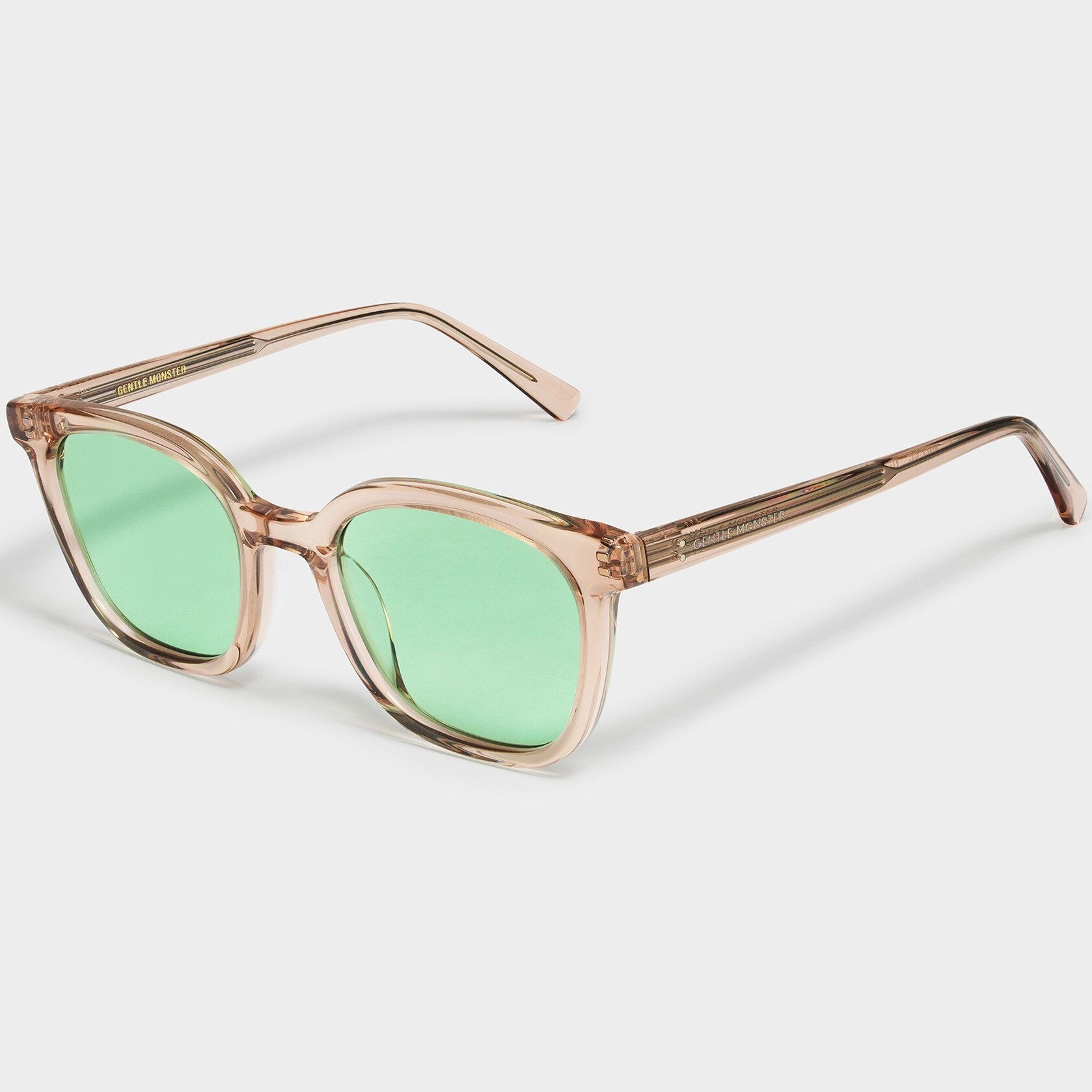KÍNH MÁT GM GENTLE MONSTER TOMY PC1 GREEN TINTED LENSES PINK SQUARE ACETATE FRAME 2