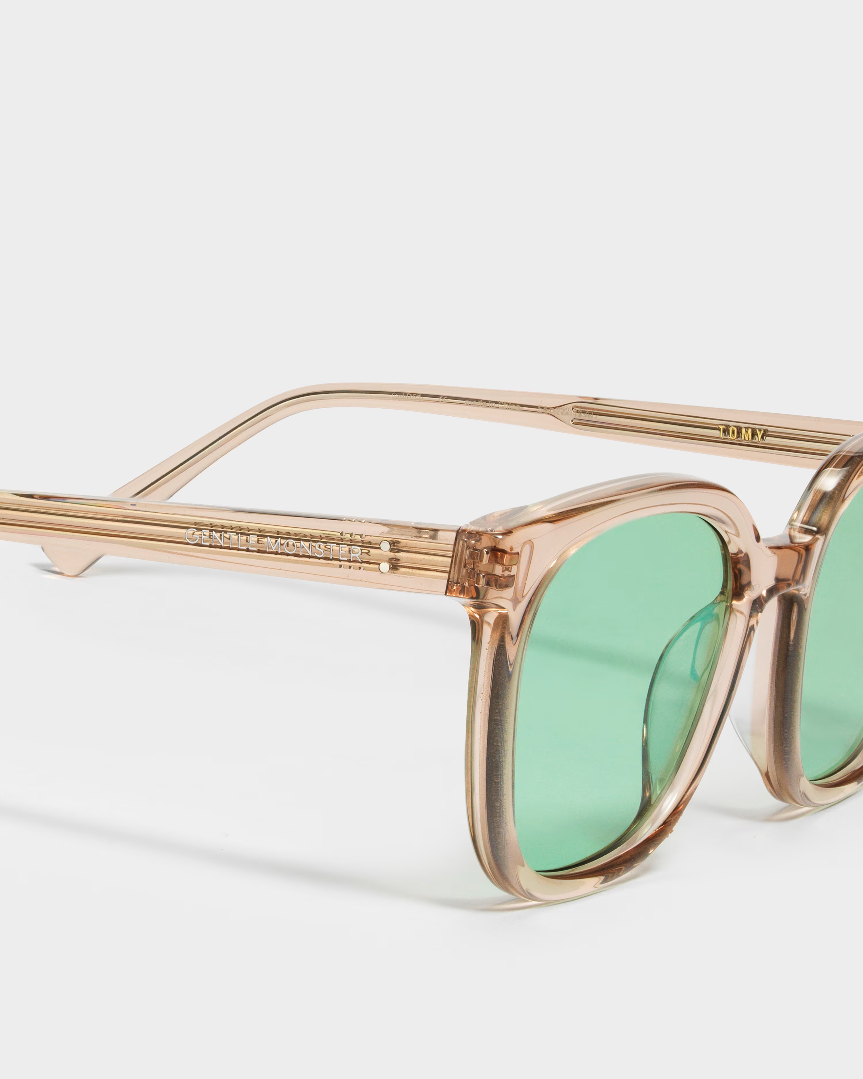 KÍNH MÁT GM GENTLE MONSTER TOMY PC1 GREEN TINTED LENSES PINK SQUARE ACETATE FRAME 4