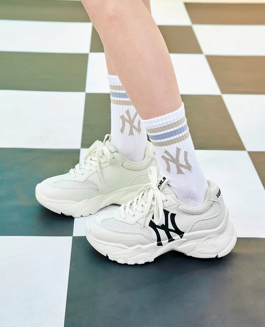 GIÀY SNEAKERS MLB NY BIGBALL CHUNKY MESH NEW YORK YANKEES CREAM 3ASHCE12N-50CRS 5