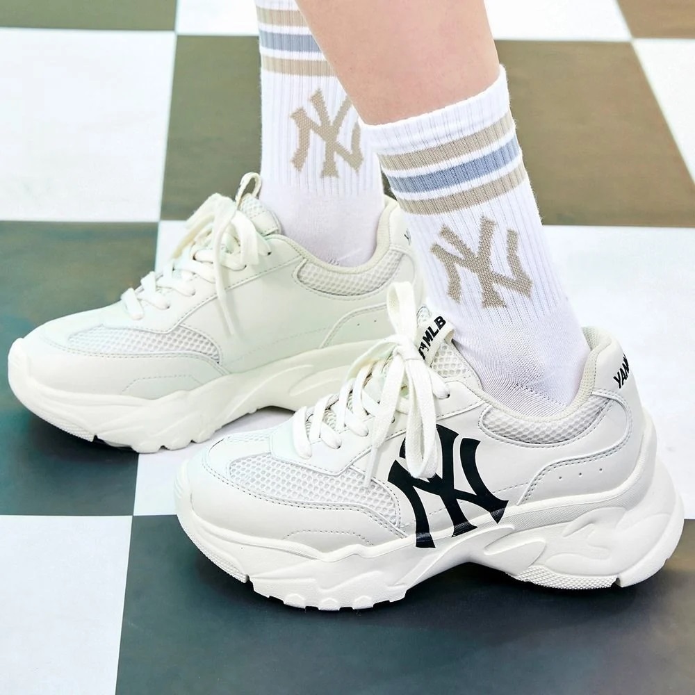 GIÀY SNEAKERS MLB NY BIGBALL CHUNKY MESH NEW YORK YANKEES CREAM 3ASHCE12N-50CRS 9