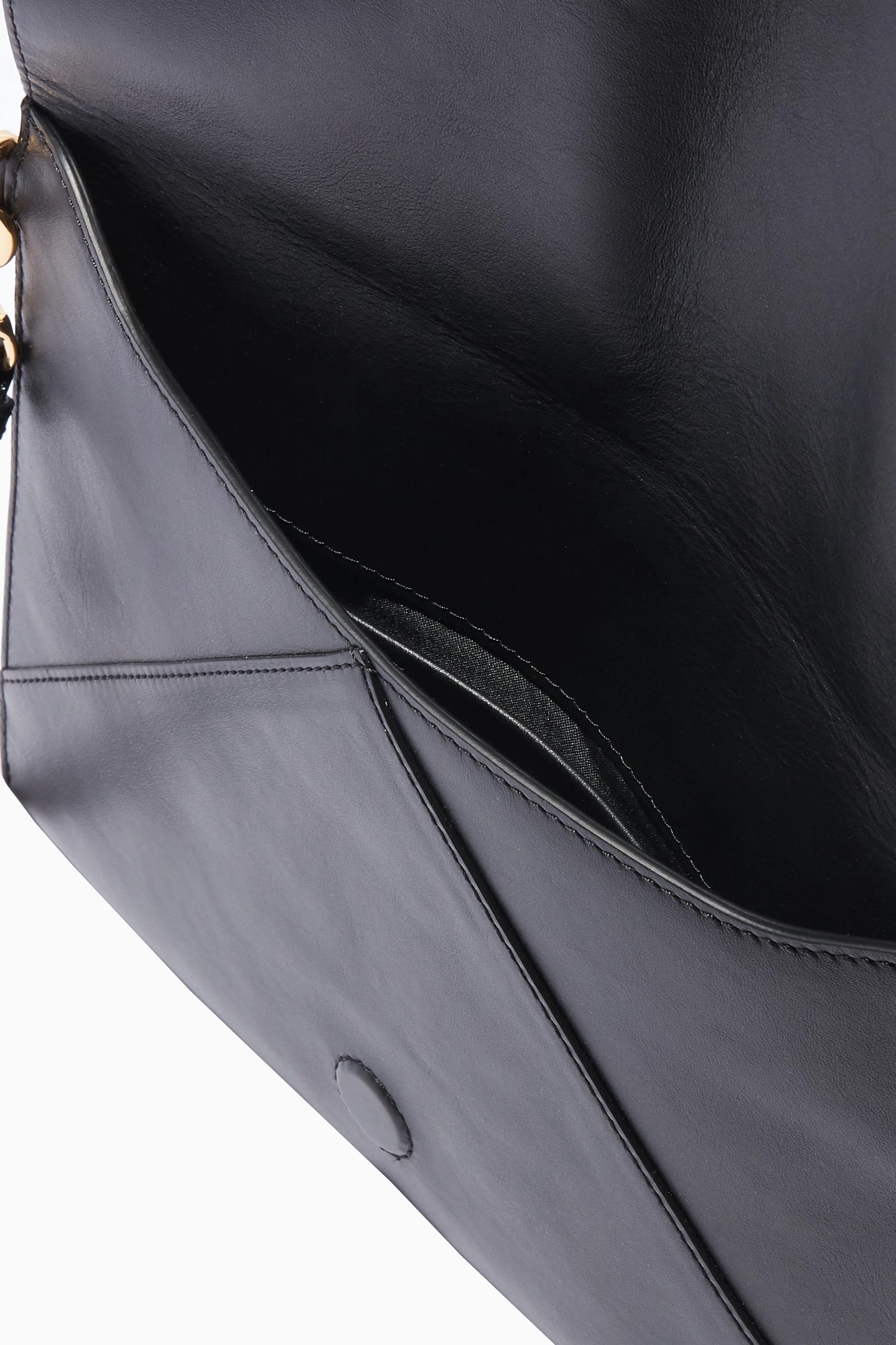 CLUTCH BÌ THƯ MOSCHINO BLACK LEATHER CLUTCH BAG 1