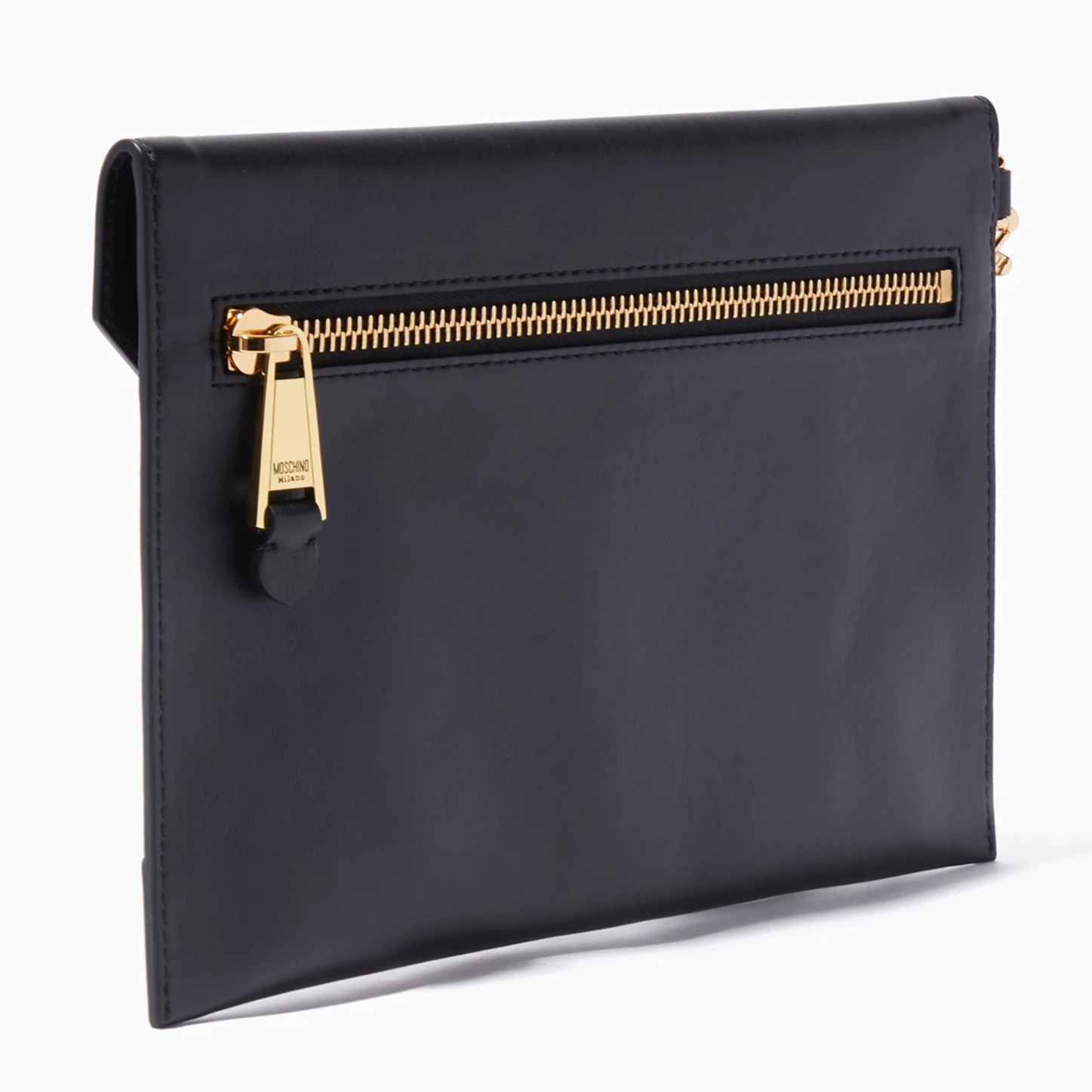 CLUTCH BÌ THƯ MOSCHINO BLACK LEATHER CLUTCH BAG 4