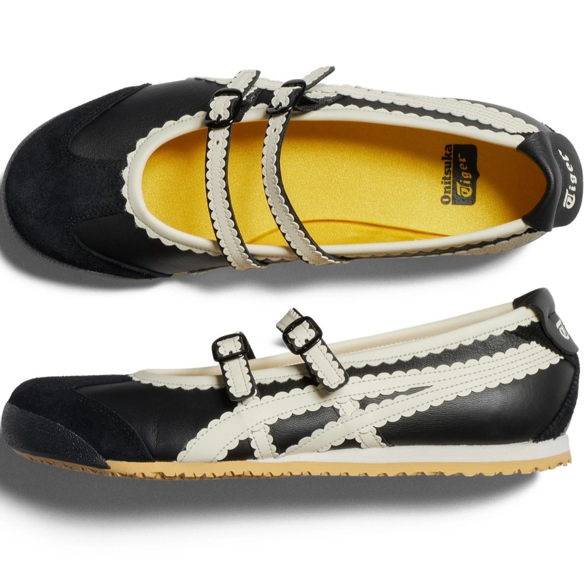 Giày búp bê nữ Onitsuka Tiger Mexico 66 TGRS Women Shoes Black Cream 1182A678-001 12