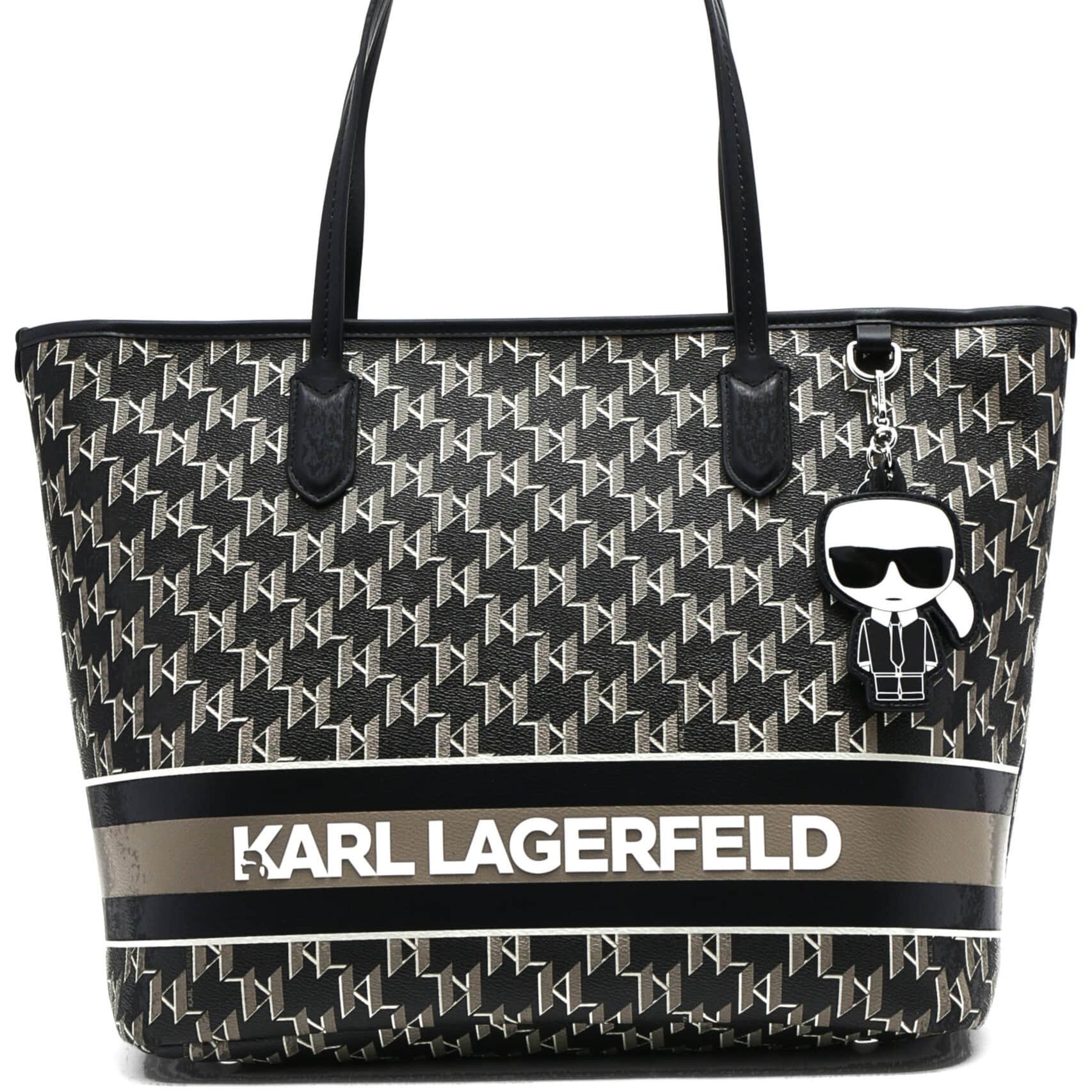 Túi xách Karl Lagerfeld Ikonik Mono Stripe Tote Bag 25