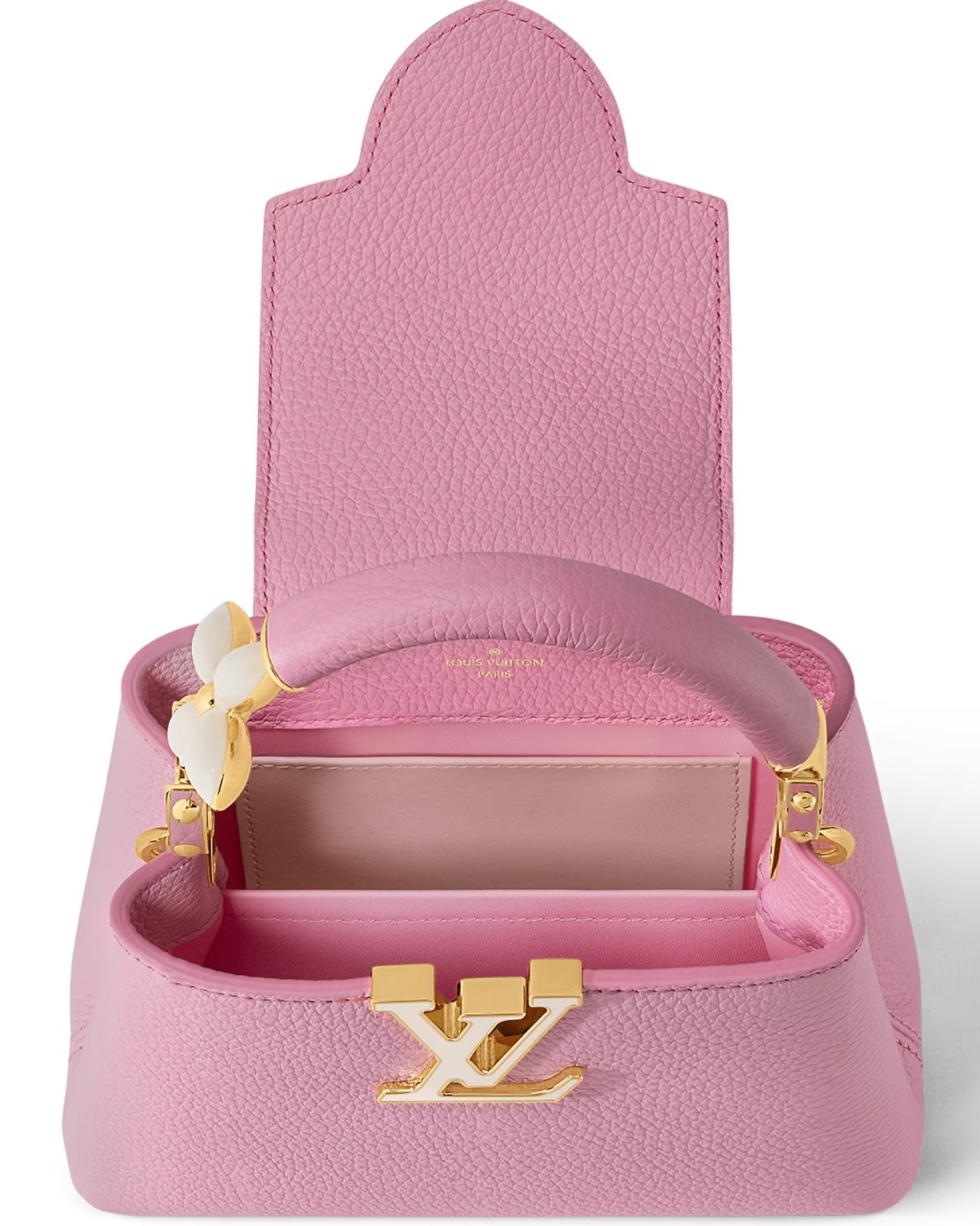 Túi Nữ Louis Vuitton Capucines Mini Marshmallow Pink 1