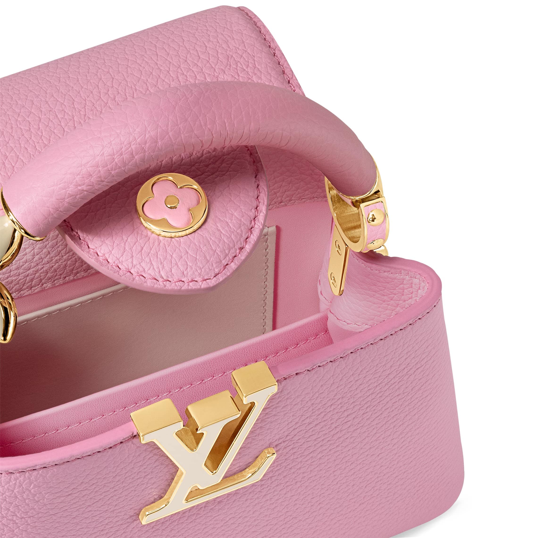 Túi Nữ Louis Vuitton Capucines Mini Marshmallow Pink 3