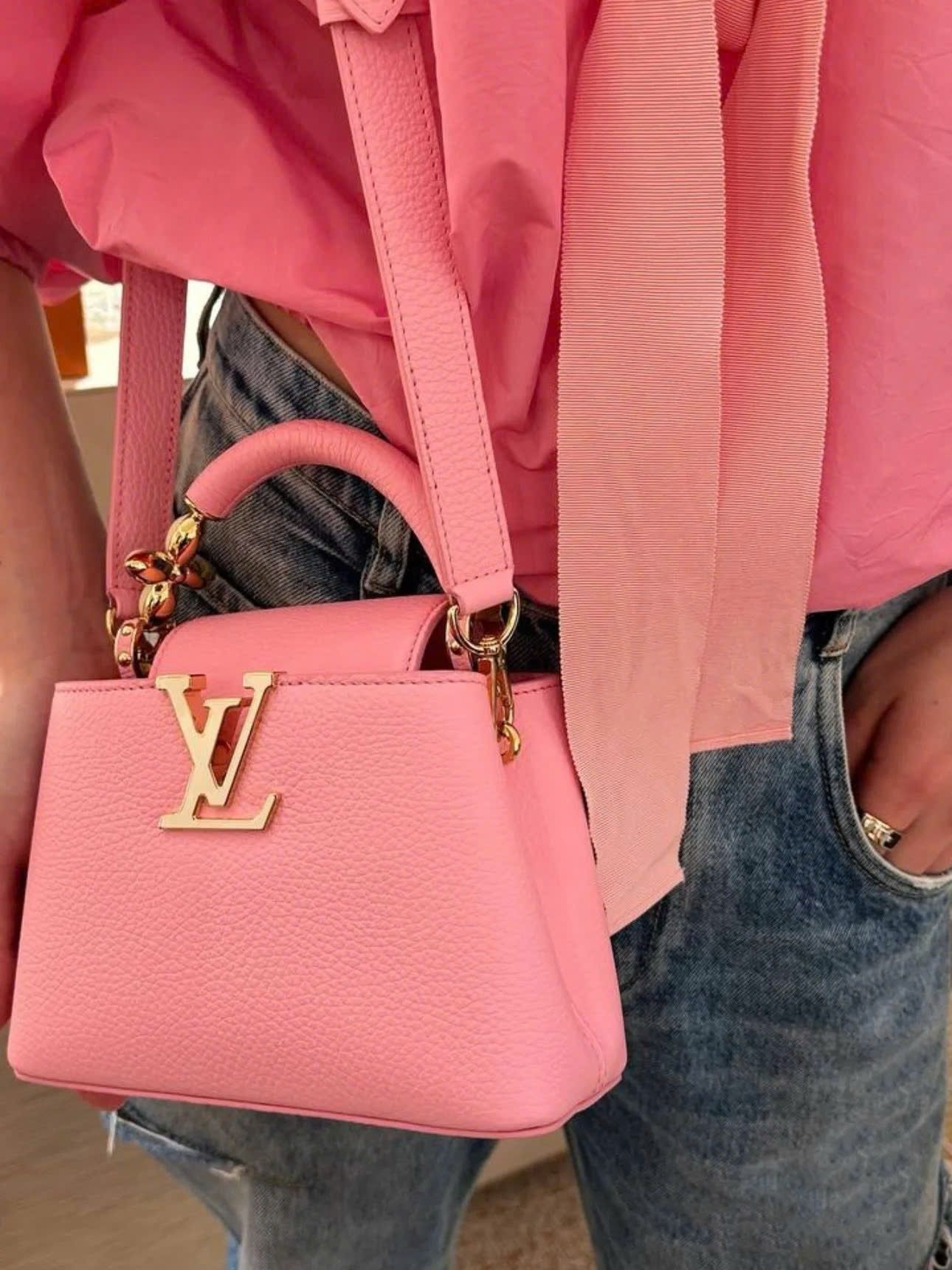 Túi Nữ Louis Vuitton Capucines Mini Marshmallow Pink 6