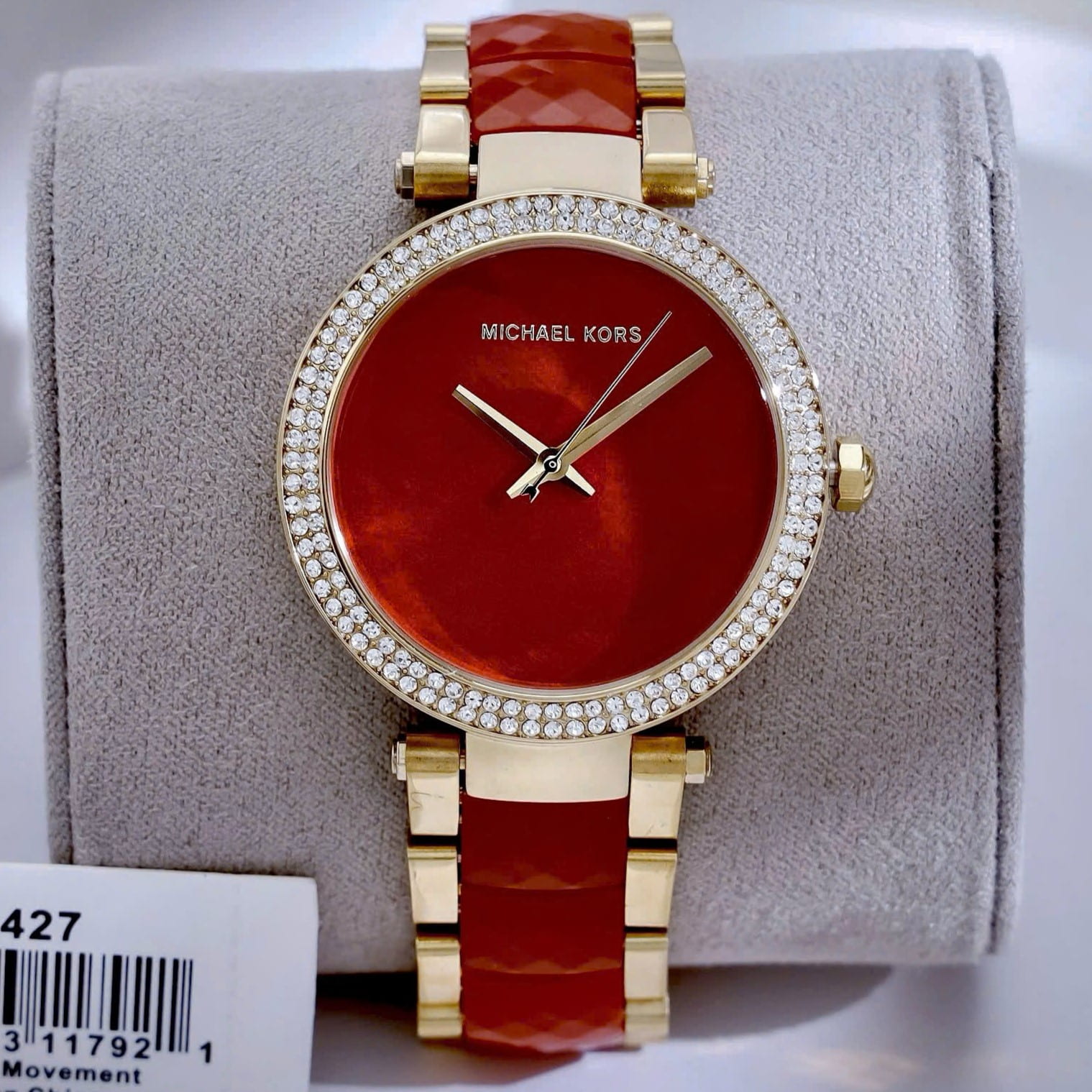 Đồng hồ đeo tay nữ Michael Kors Parker Crystallized Red Gold Tone Ladies Watch MK6427 2