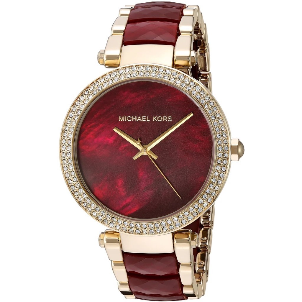Đồng hồ đeo tay nữ Michael Kors Parker Crystallized Red Gold Tone Ladies Watch MK6427 7