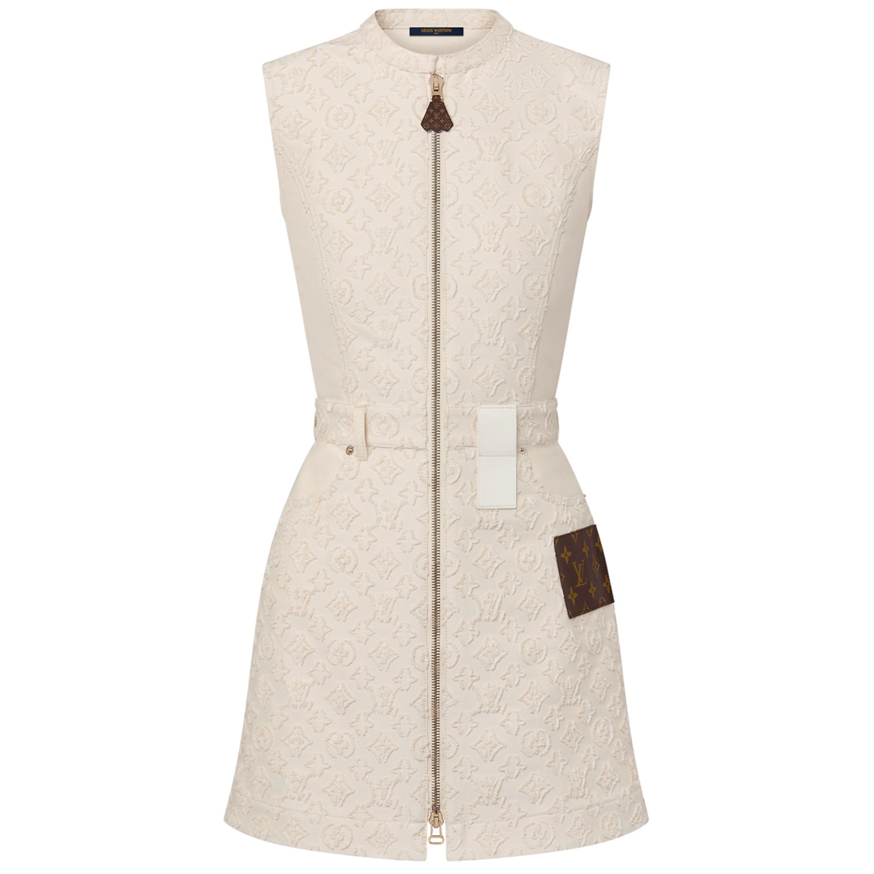 ÁO ĐẦM LV LOUIS VUITTON MONOGRAM FIL COUPÉ ZIP-UP DRESS 1AFSQX 1