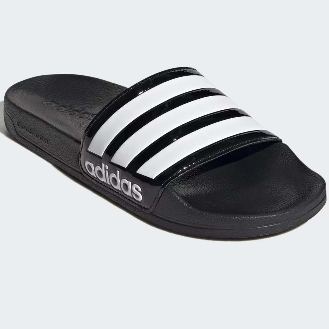 Dép sọc trắng đen Adidas Quai Ngang Adilette Shower Slides Core Black Cloud White FZ2852 7