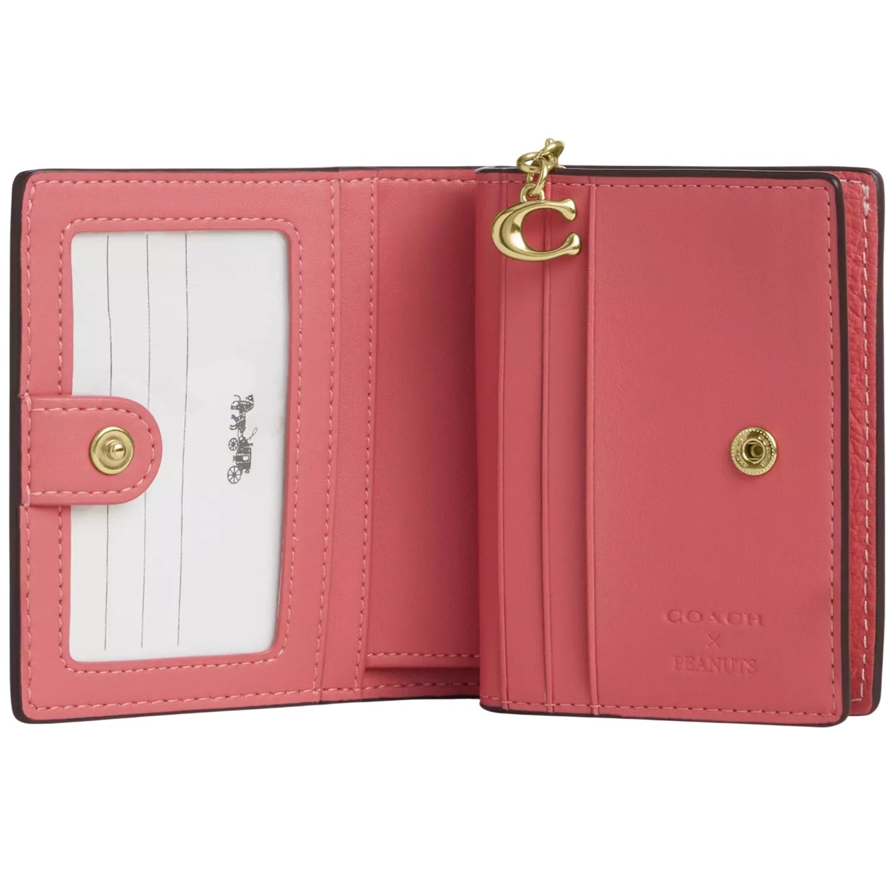 Ví cầm tay Coach X Peanuts Snap Wallet With Lucy Bright Coral Multi CBN89 1