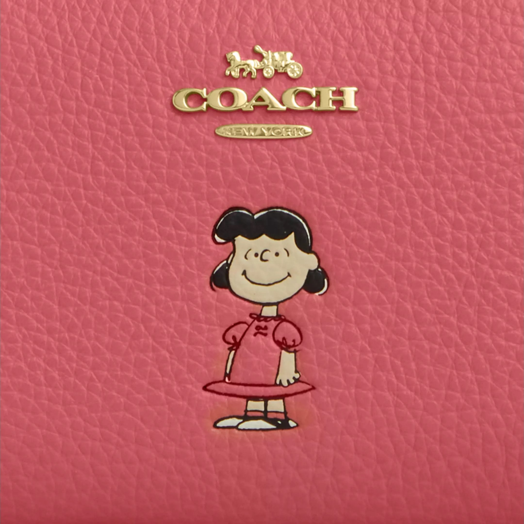 Ví cầm tay Coach X Peanuts Snap Wallet With Lucy Bright Coral Multi CBN89 2