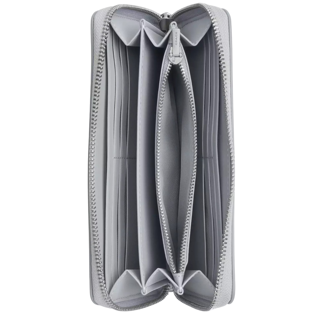 Ví dài Coach Long Zip Around Wallet In Sketch Signature Canvas Ice Blue CBO02 5