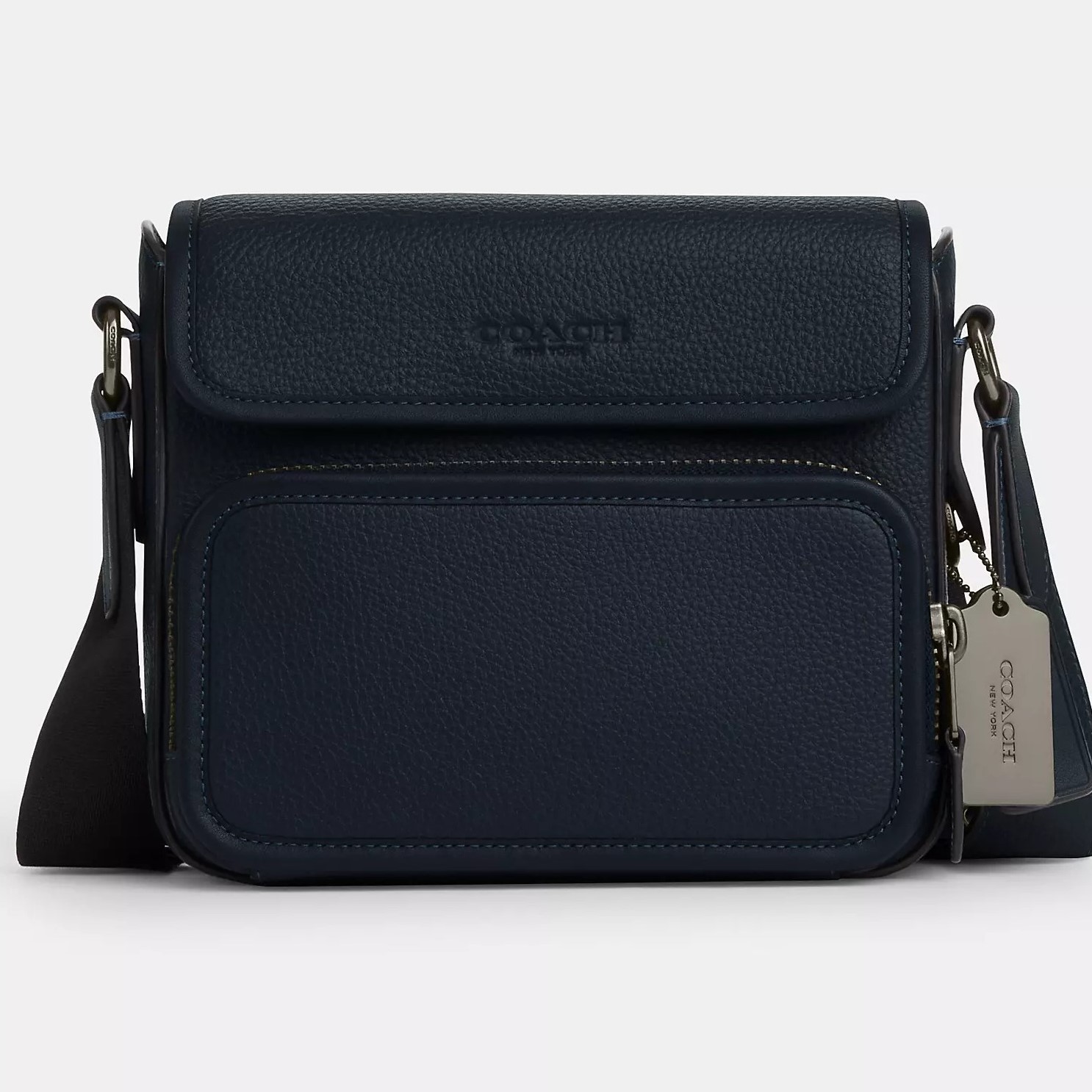 TÚI ĐEO CHÉO COACH NAM SULLIVAN FLAP CROSSBODY IN MIDNIGHT NAVY REFINED PEBBLE LEATHER AND SMOOTH CALF LEATHER CN729 2