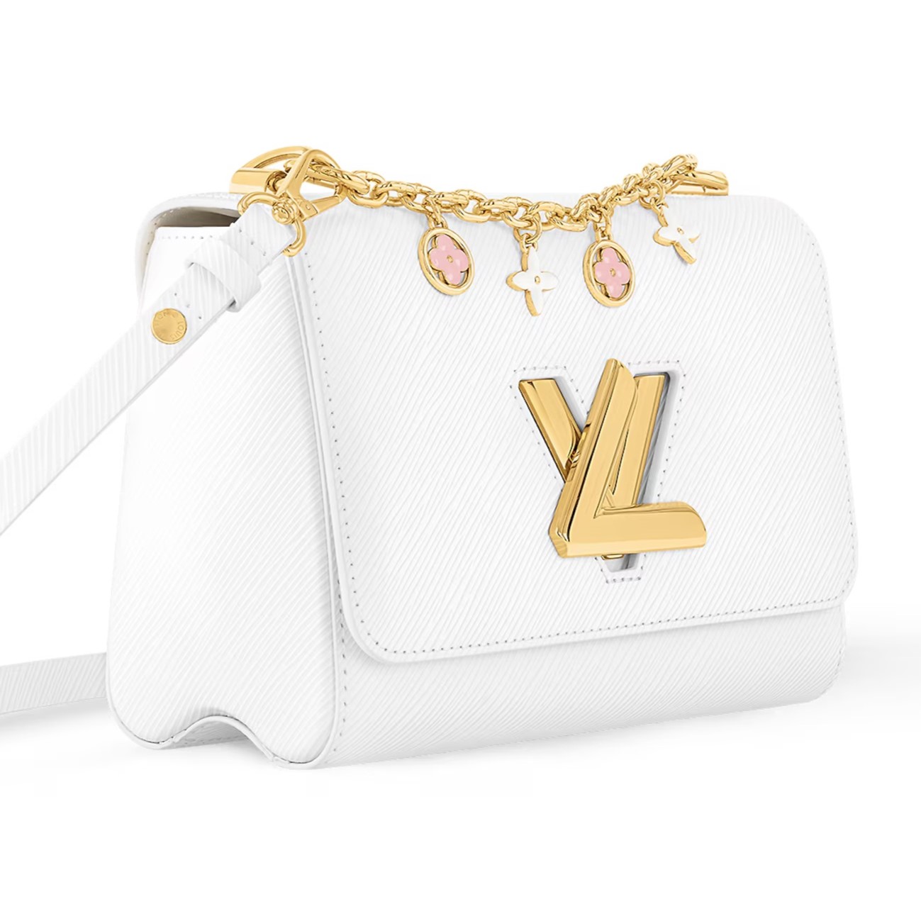 Túi đeo chéo nữ Louis Vuitton Twist MM Optic White 3