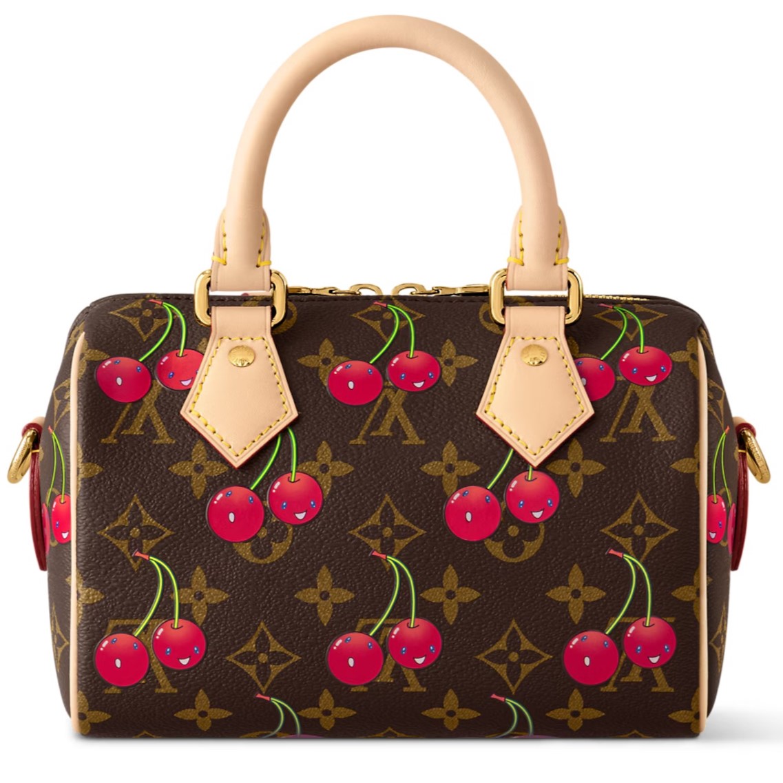 Túi xách Louis Vuitton Speedy Bandoulière 20 LV x TM Monogram Cherry Canvas 1