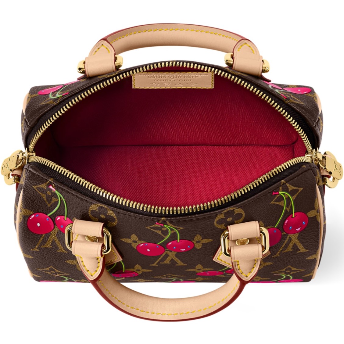 Túi xách Louis Vuitton Speedy Bandoulière 20 LV x TM Monogram Cherry Canvas 5