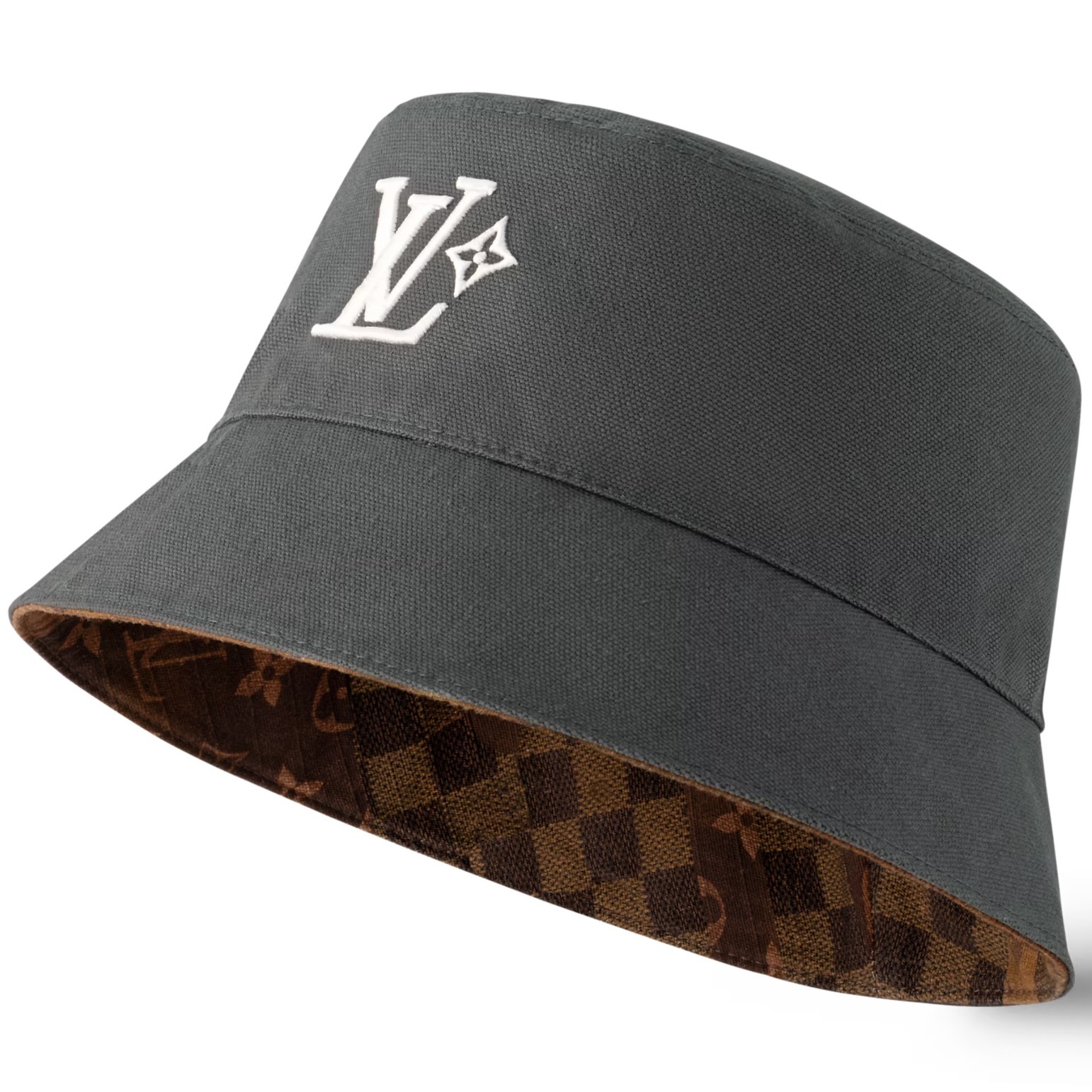 Nón vành unisex LV Louis Vuitton Monogram Landscape Reversible Bucket Hat 4
