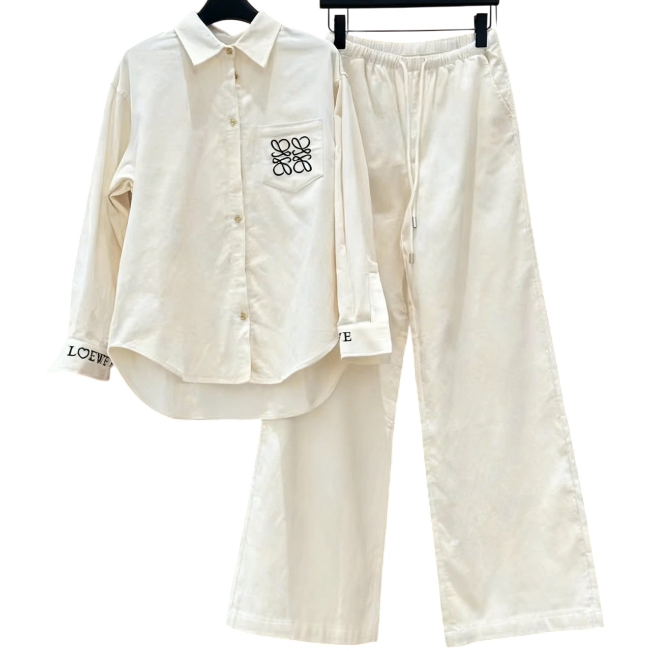 Combo áo sơ mi quần dài xanh trắng Loewe 7