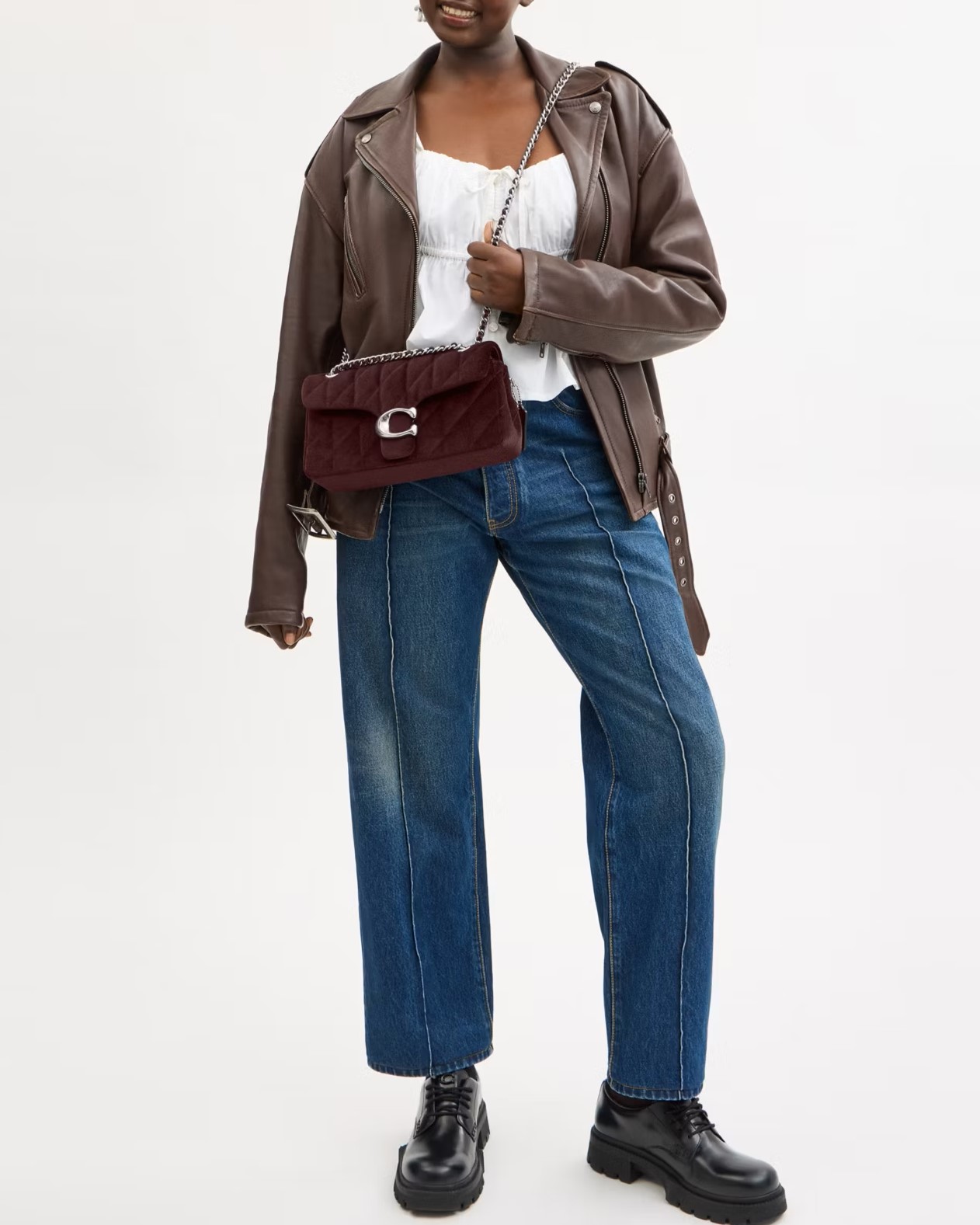 Túi đeo chéo Coach Tabby Shoulder Bag 26 With Quilting Merlot CW607 5