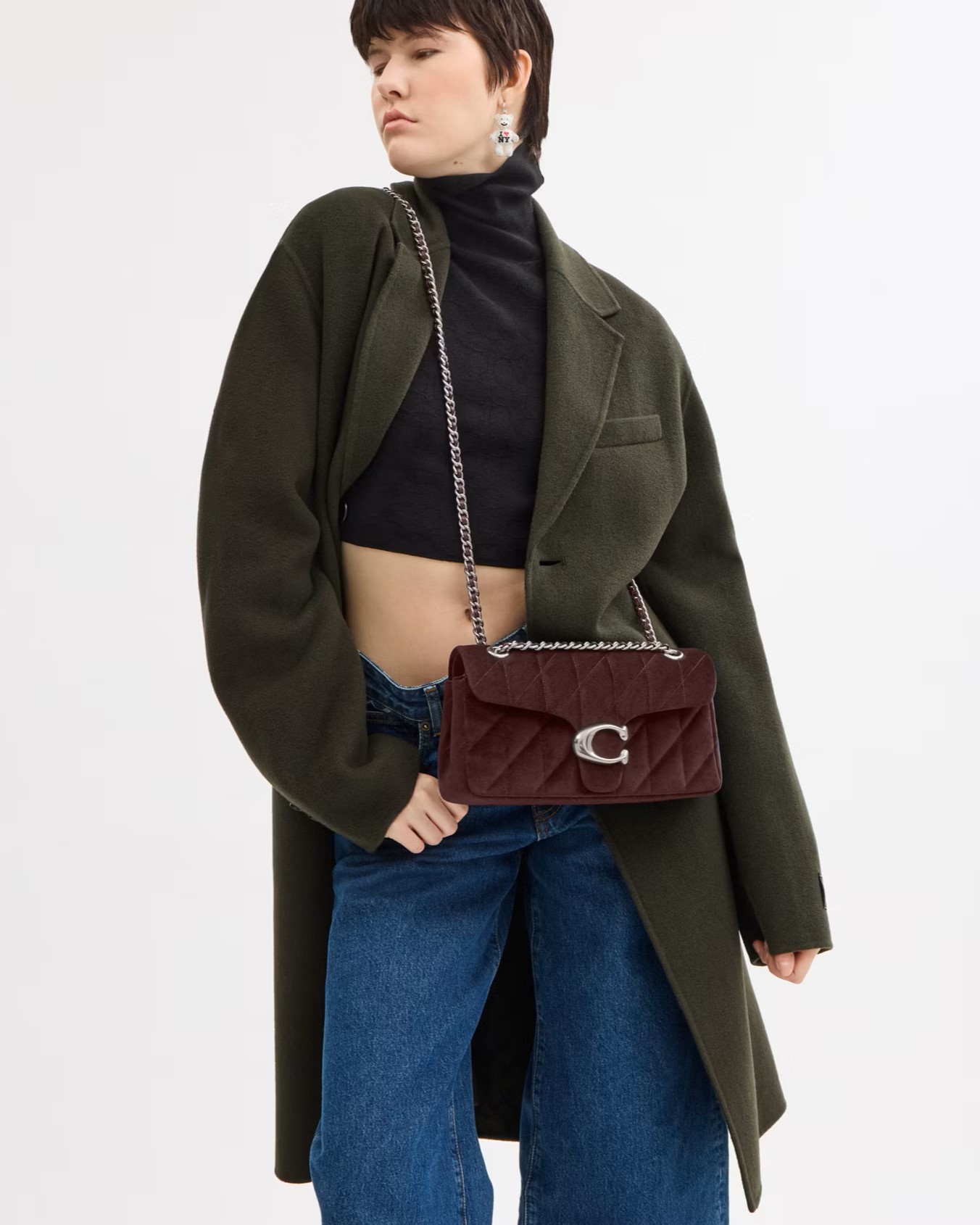 Túi đeo chéo Coach Tabby Shoulder Bag 26 With Quilting Merlot CW607 6