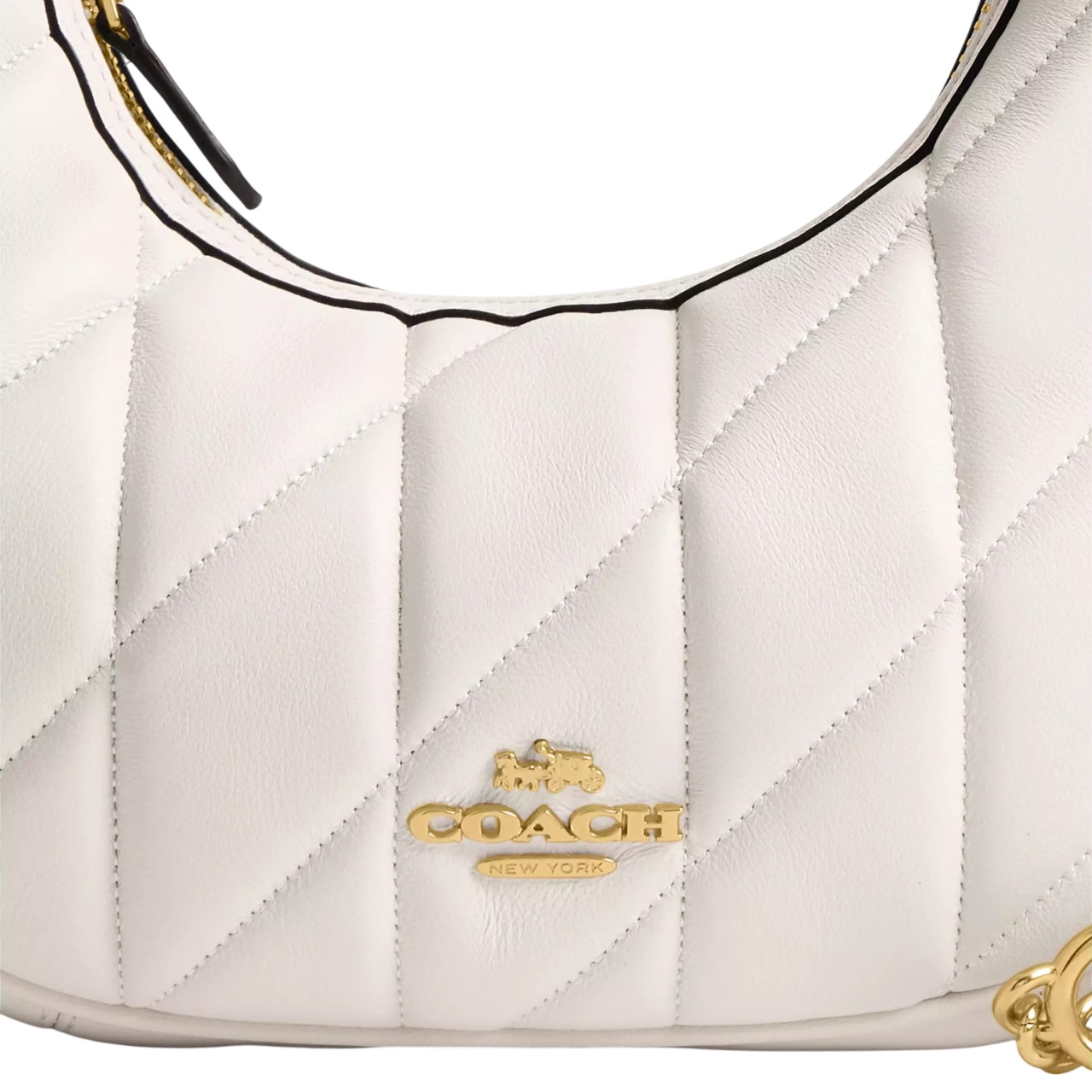 Túi đeo chéo Coach Carmen Mini Crossbody Bag With Quilting Chalk CY710 4