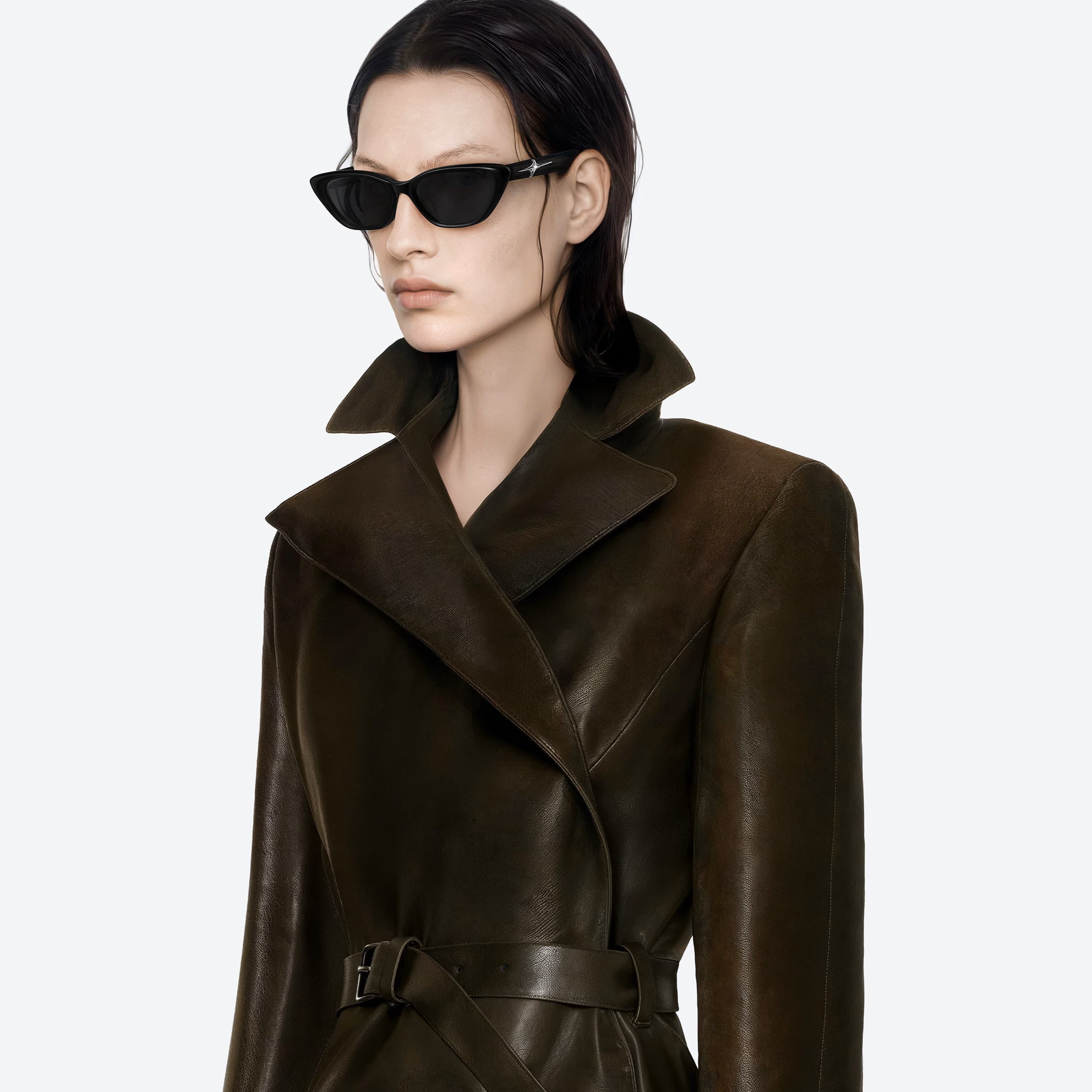 Kính mát Gentle Monster Mowa 01 Cat-eye Sunglasses in Black Acetate 4
