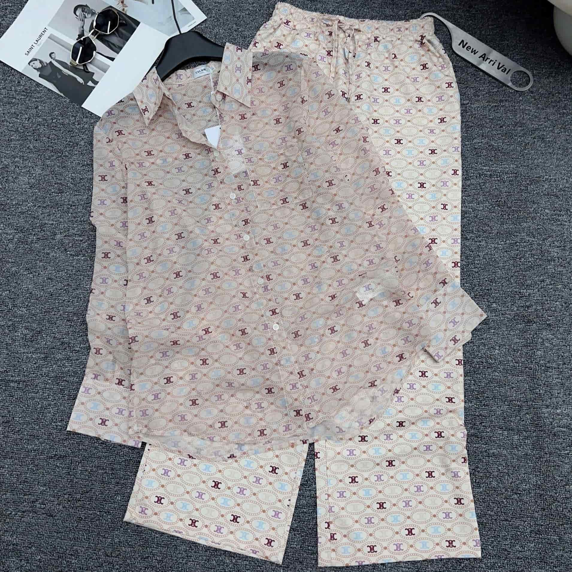 Combo bộ áo dài tay quần dài suông Celine 2