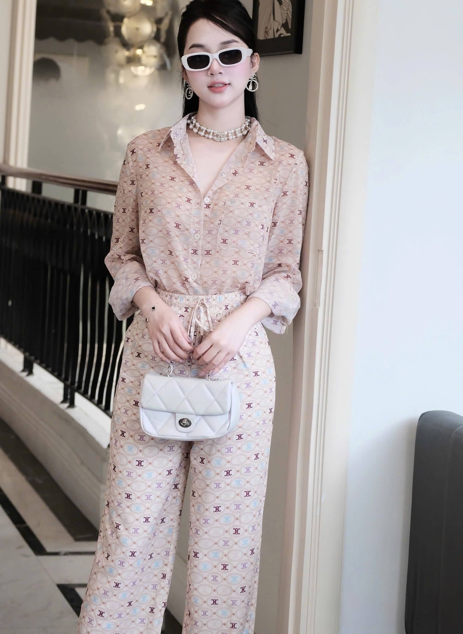 Combo bộ áo dài tay quần dài suông Celine 7