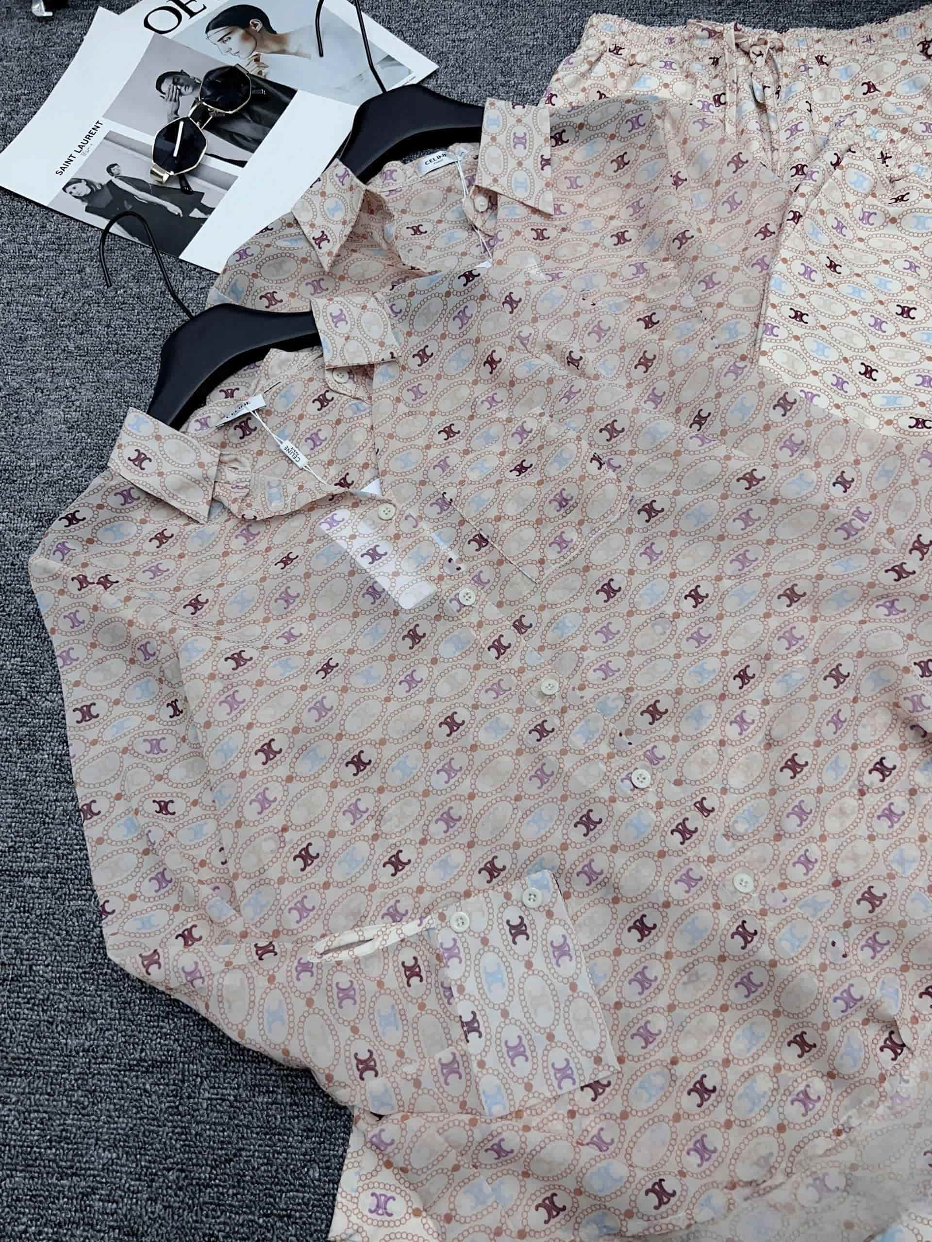 Combo bộ áo dài tay quần dài suông Celine 11