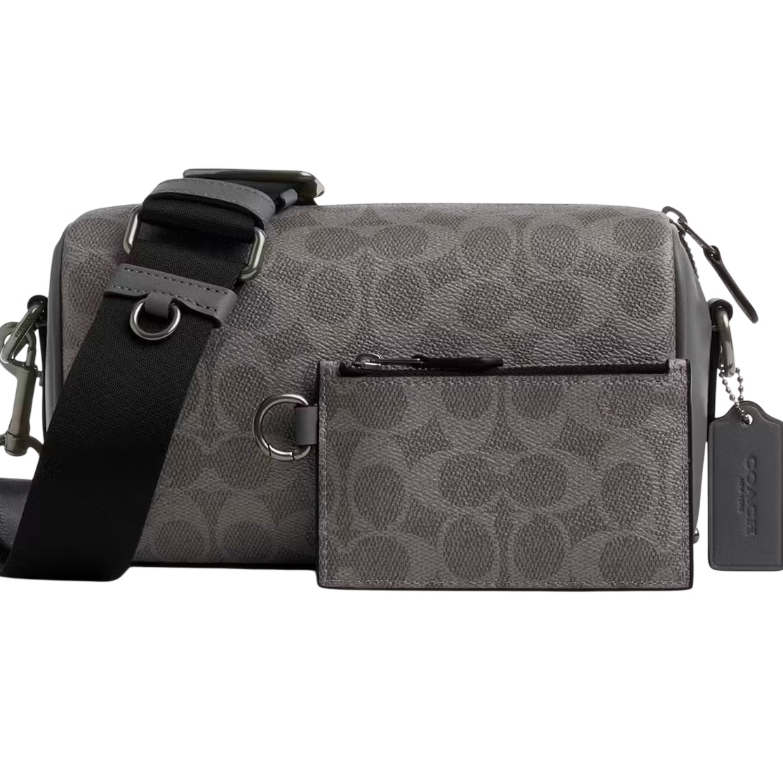 Túi đeo chéo Coach Axle Crossbody Bag in Signature Canvas Gray Charcoal CV762 1