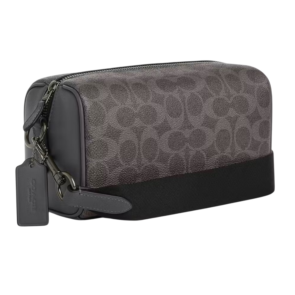 Túi đeo chéo Coach Axle Crossbody Bag in Signature Canvas Gray Charcoal CV762 2