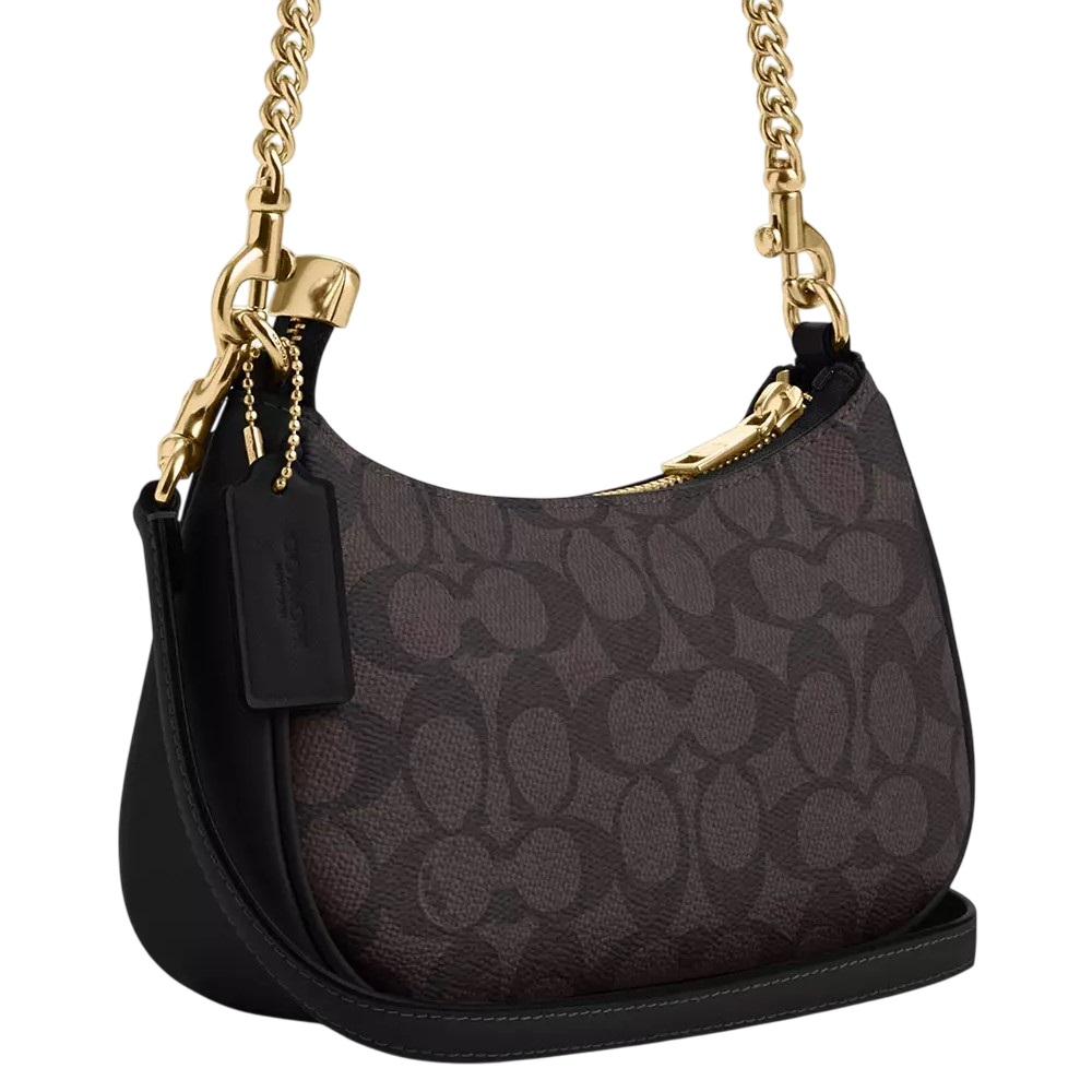 Túi đeo chéo Coach Teri Mini Crossbody Bag In Signature Canvas Walnut CW323 6