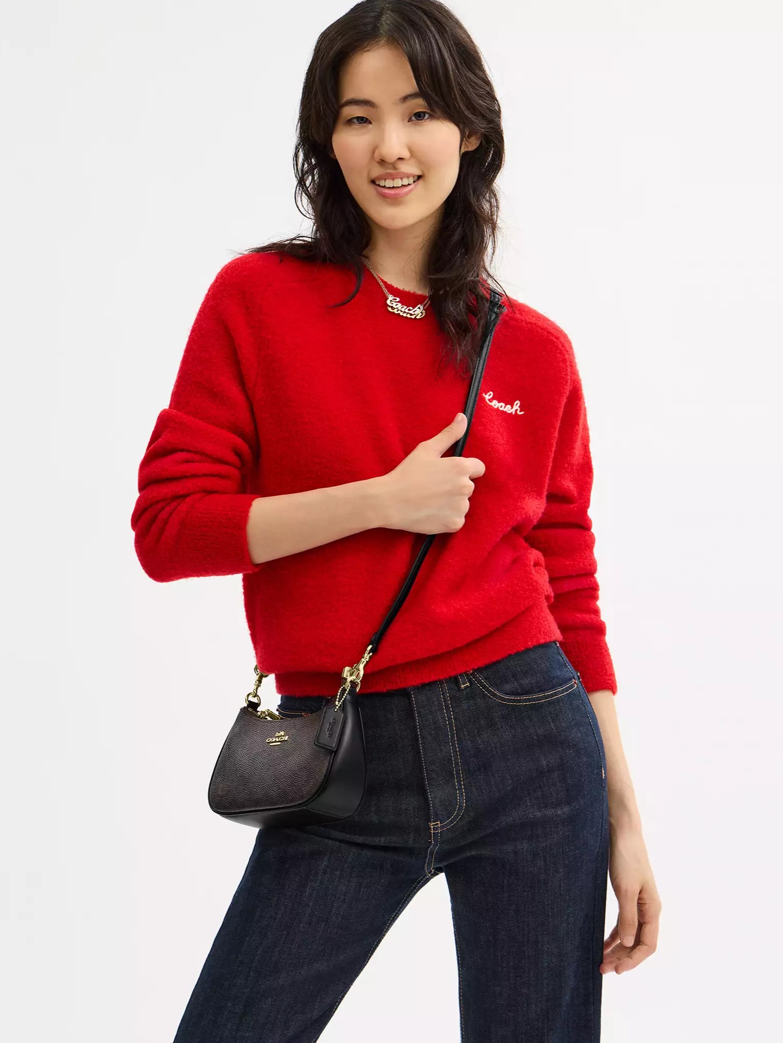 Túi đeo chéo Coach Teri Mini Crossbody Bag In Signature Canvas Walnut CW323 8