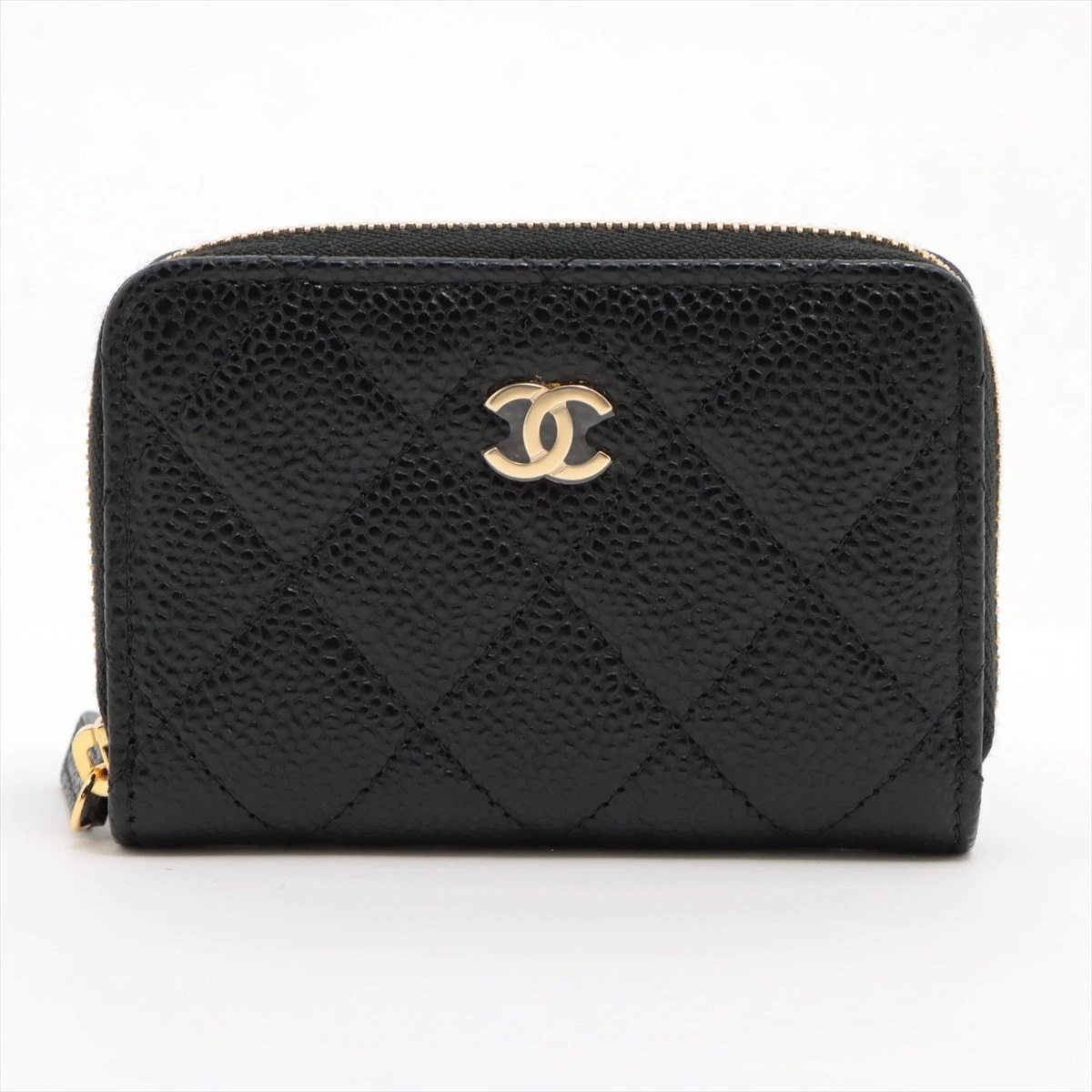 Ví nữ mini Chanel Black Caviar Zip Coin Purse 3