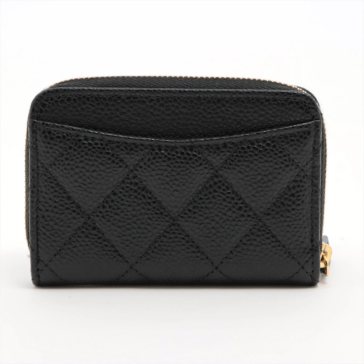 Ví nữ mini Chanel Black Caviar Zip Coin Purse 7