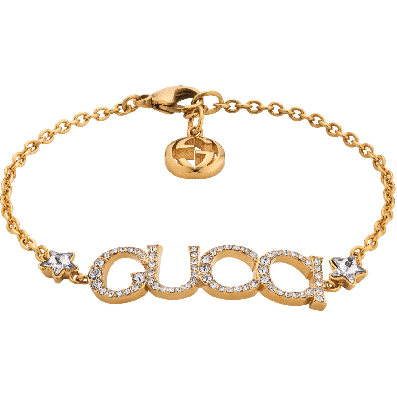 Lắc tay Gucci Letter Bracelet Antique Gold-toned Metal 2