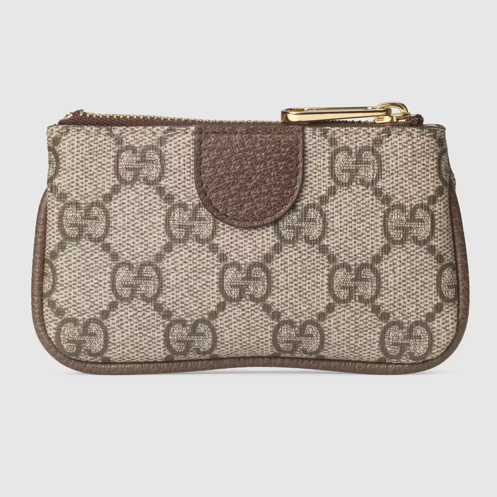 VÍ NỮ GUCCI MINI LIGHT OPHIDIA KEY CASE IN BEIGE AND EBONY GG SUPREME CANVAS 3