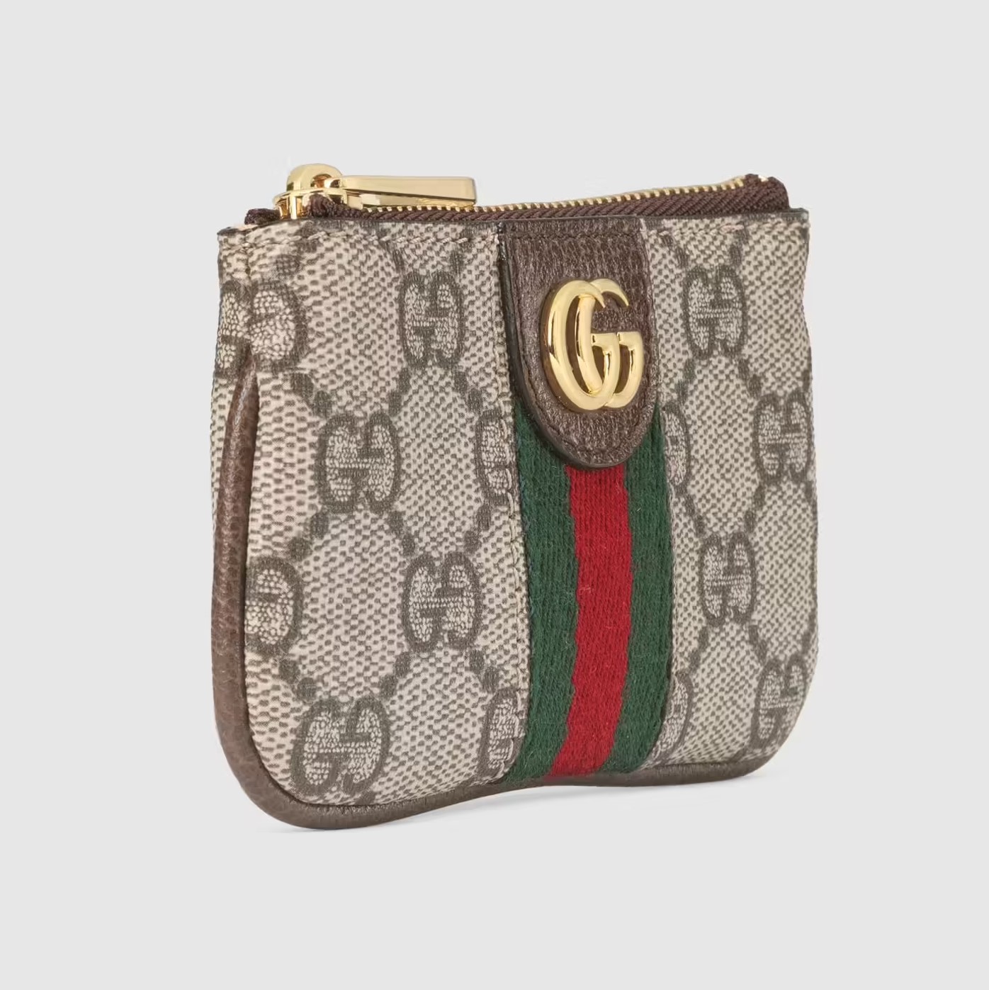 VÍ NỮ GUCCI MINI LIGHT OPHIDIA KEY CASE IN BEIGE AND EBONY GG SUPREME CANVAS 6