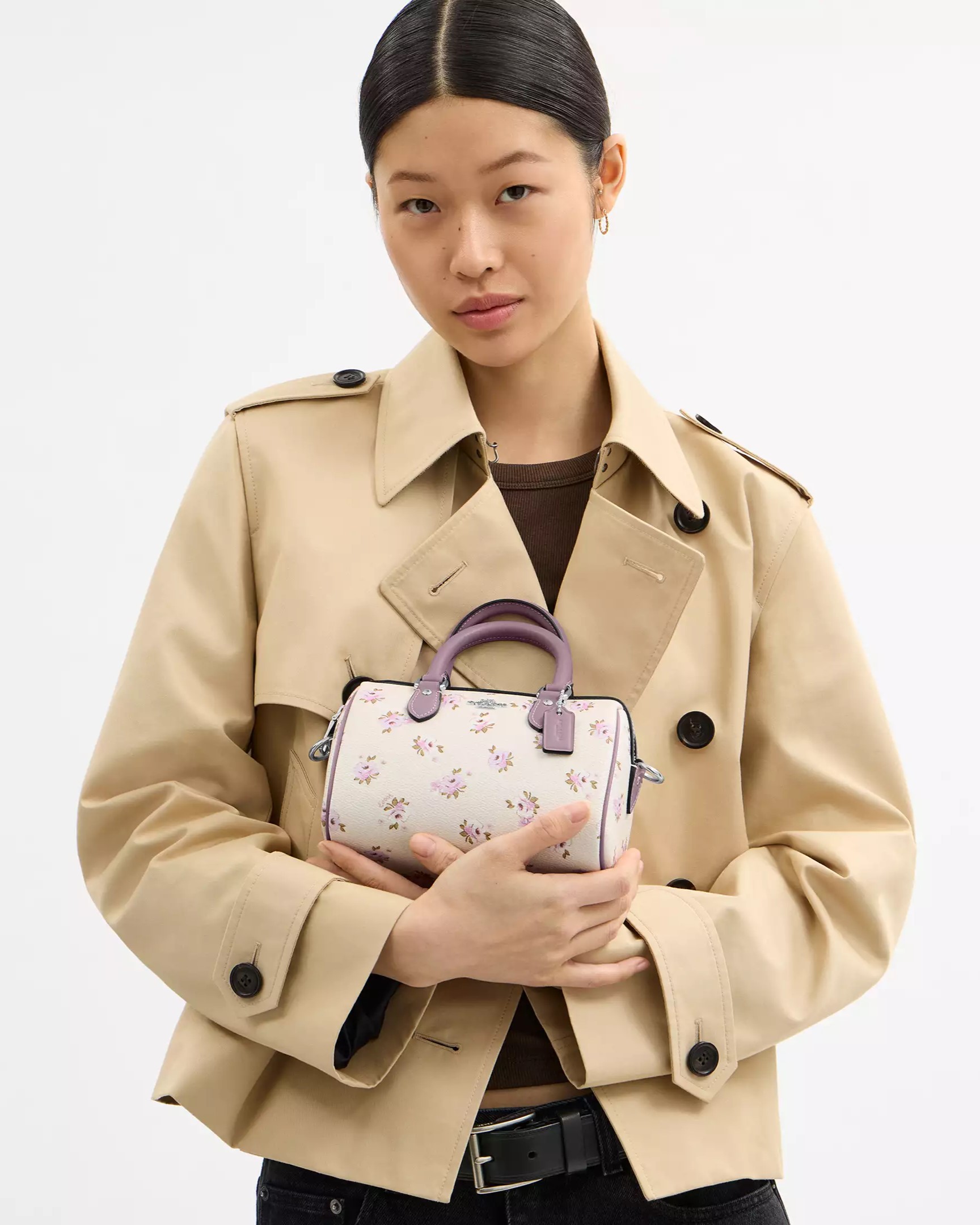 Túi đeo chéo Coach Mini Rowan Crossbody Bag With Floral Print Chalk Multi CAL69 3
