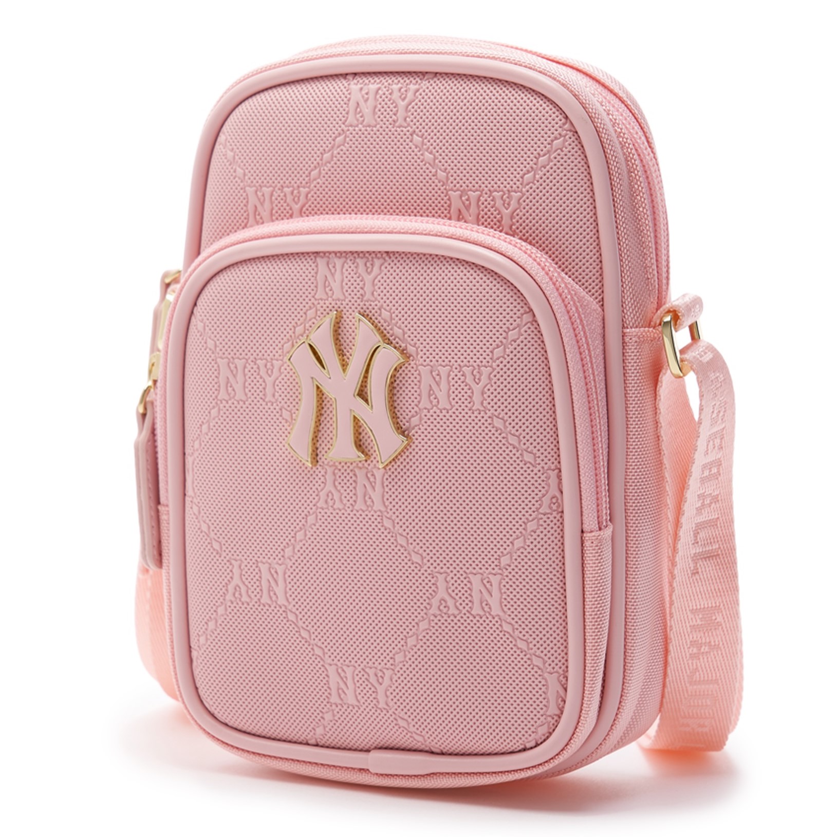 TÚI NỮ MÀU HỒNG ĐEO ĐIỆN THOẠI MLB NY DIAMOND MONOGRAM CELL PHONE CROSS BAG NEW YORK YANKEES 7ACRMDD4N-50PKM 7