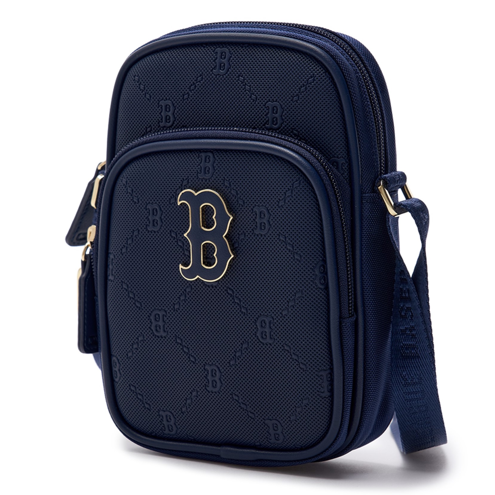 TÚI ĐEO CHÉO ĐỰNG ĐIỆN THOẠI MLB B DIAMOND MONOGRAM EMBOSS PHONE POUCH BOSTON RED SOX NAVY 7ACRMDD4N-43NYD 5