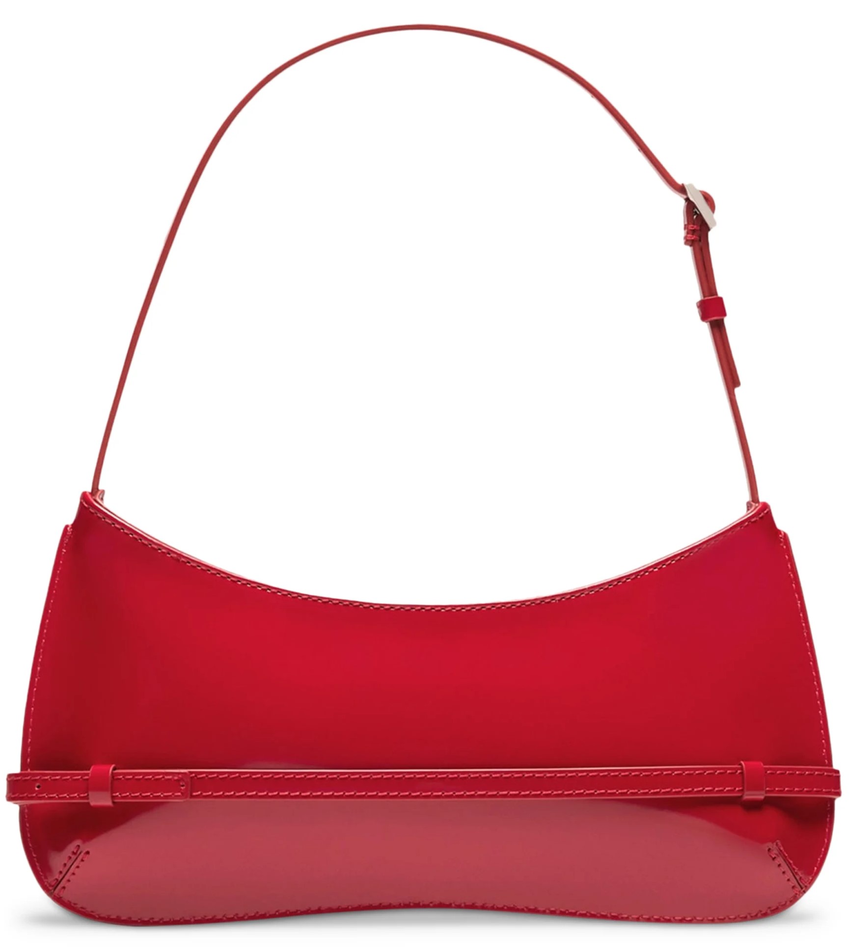 Túi kẹp nách nữ Jacquemus Le Bisou Ceinture Patent Leather Shoulder Bag Red 7