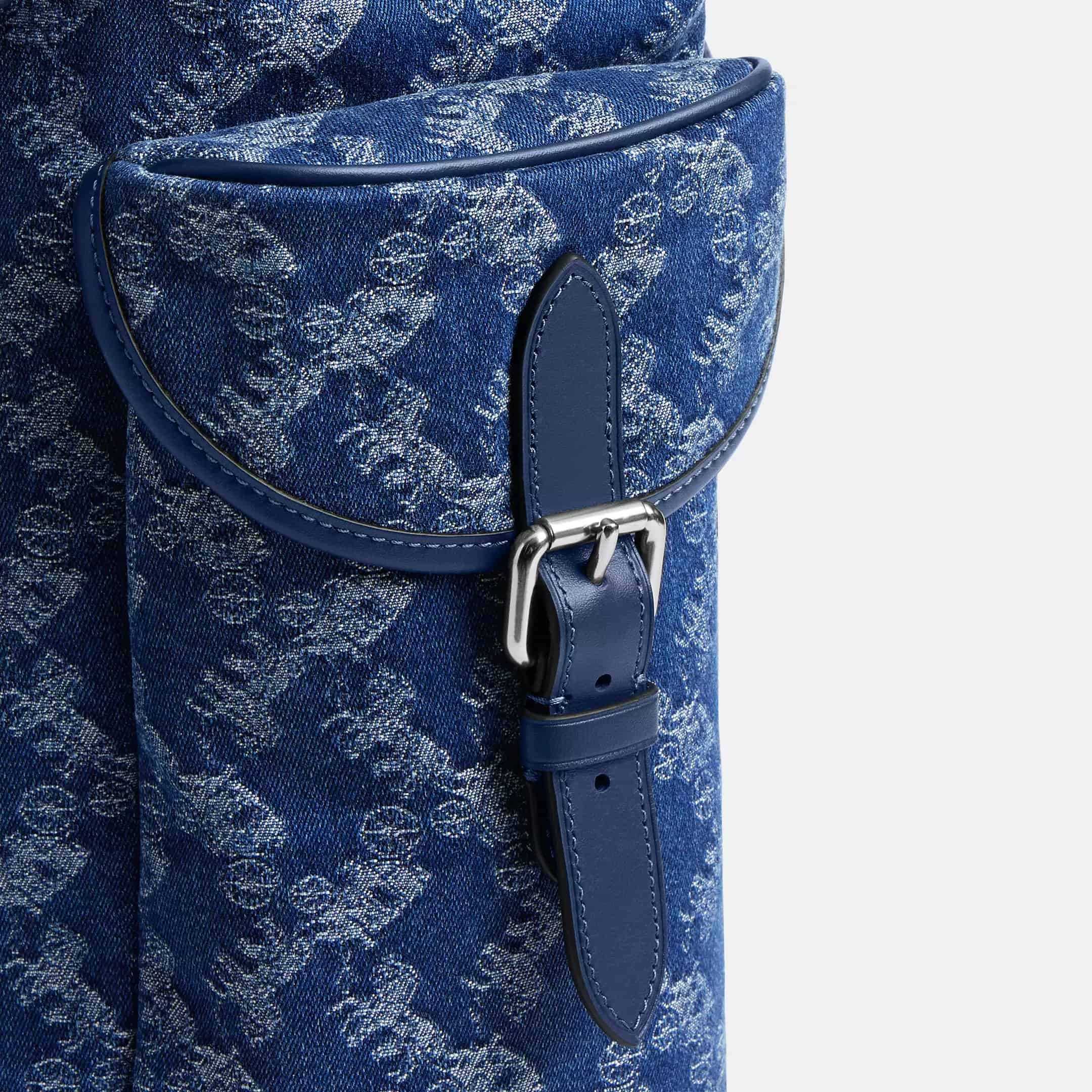 Ba lô Coach Hitch Backpack With Horse And Carriage Print Deep Blue CAJ51 2