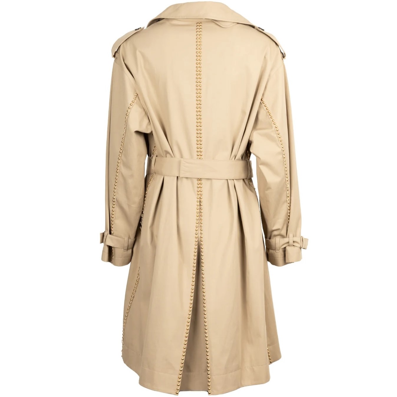 Áo khoác nữ thời trang Dior Embroidered Trench Coat Beige Cotton Gabardine and Gold-Finish Studs 6