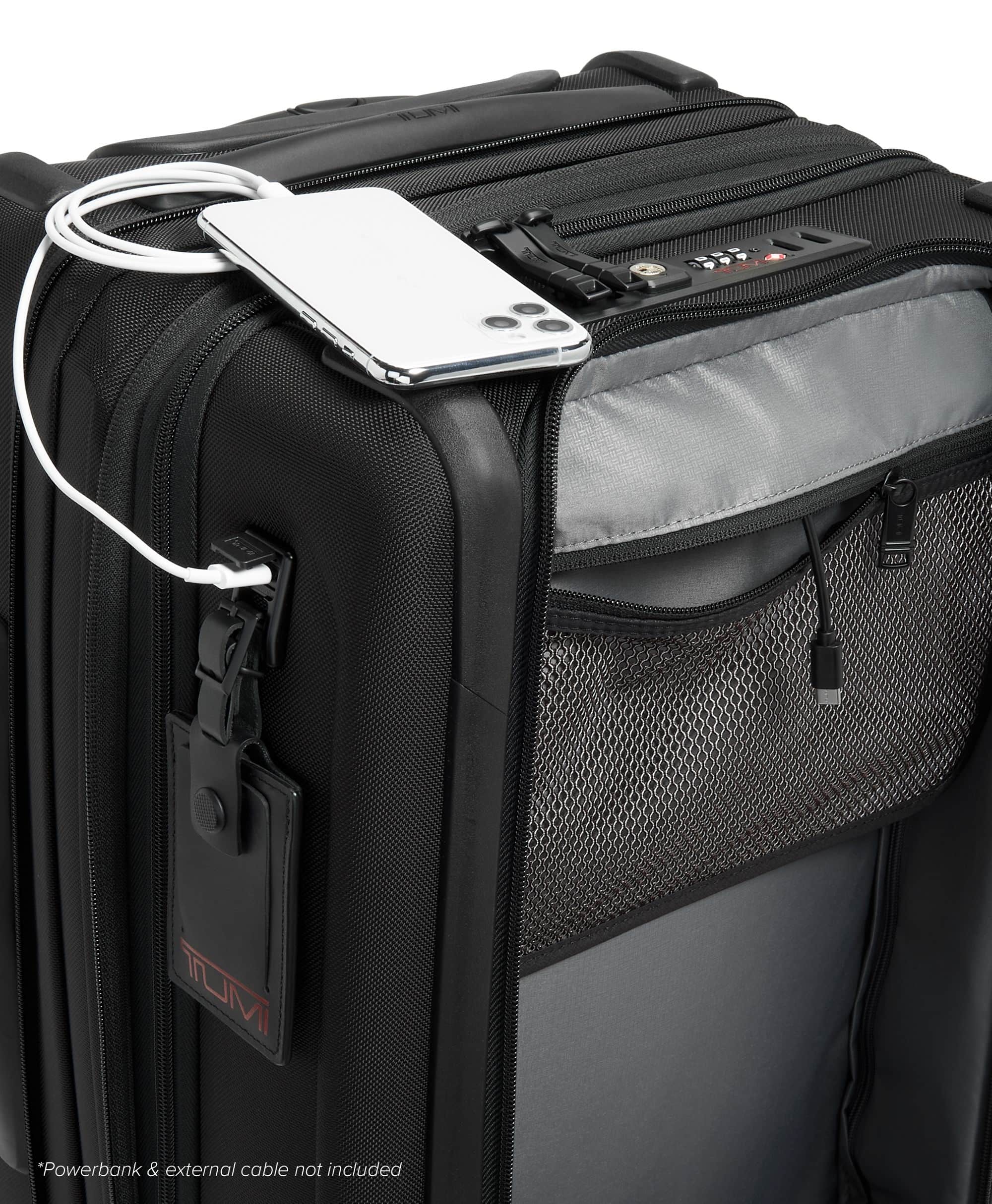 Vali đen Tumi Alpha International Dual Access 4 Wheeled Carry-On Black With Black Hardware 2