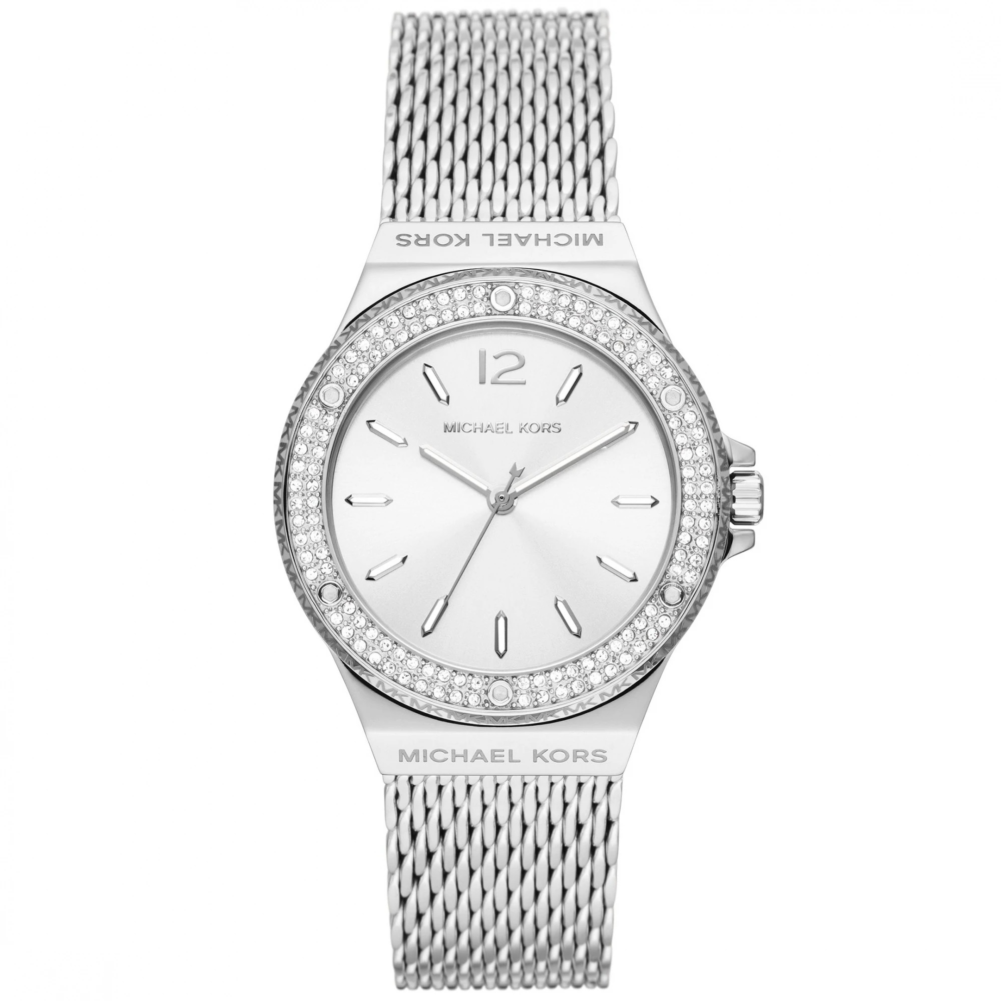 Đồng hồ đeo tay nữ Michael Kors Lennox Pave Silver Tone Mesh Watch MK7337 1