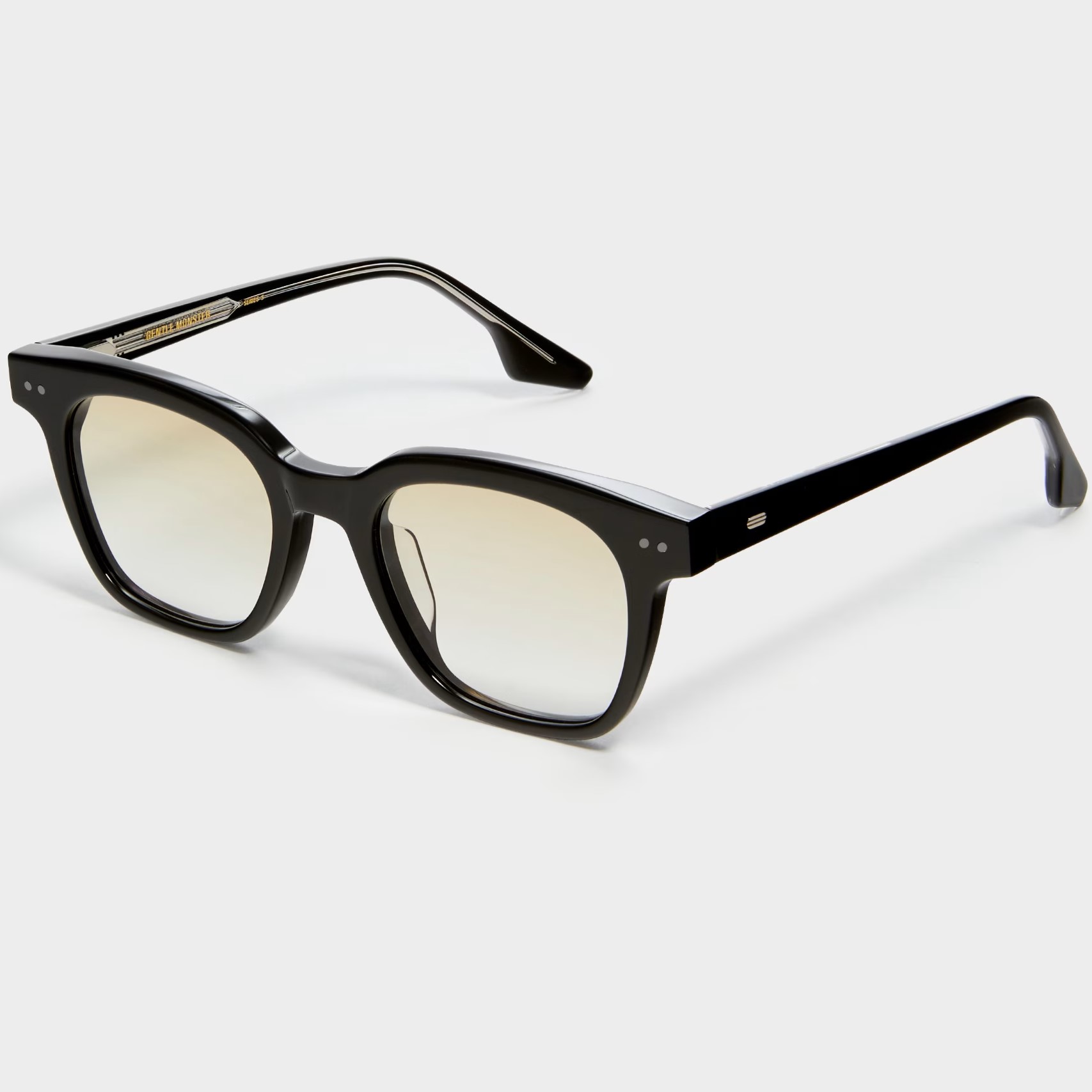 Kính giả cận unisex Gentle Monster South Side N 01 BRG Brown Gradient Lenses Square Acetate Frame 5